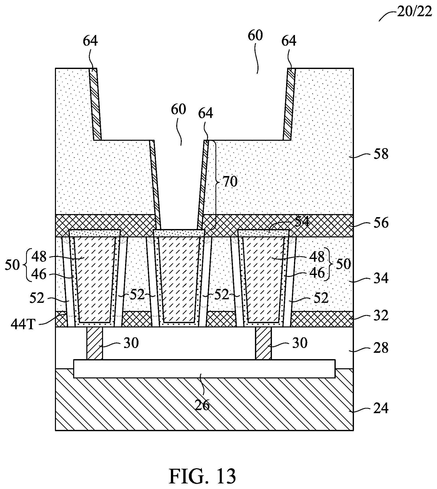 Patent US12165914 Figure 14 – Air spacer surrounding conductive features and method forming same