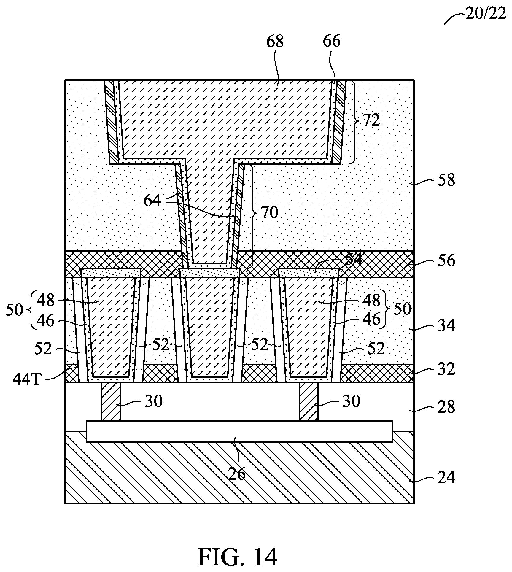 Patent US12165914 Figure 15 – Air spacer surrounding conductive features and method forming same