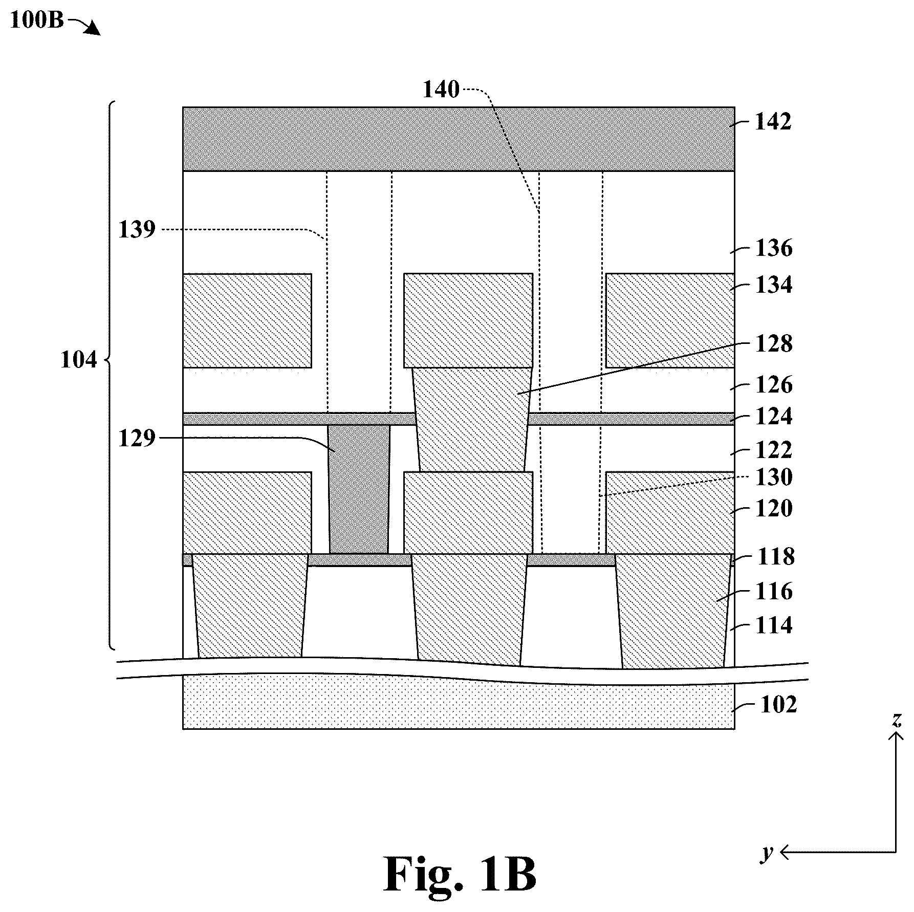 Patent US12165945 Figure 2 – Thermal interconnect structure for thermal management of electrical interconnect structure