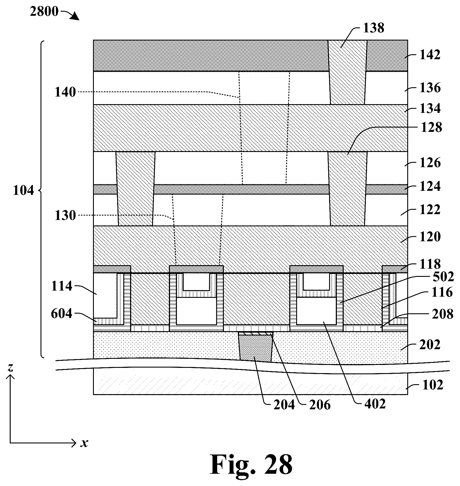 Patent US12165945 Figure 18 – Thermal interconnect structure for thermal management of electrical interconnect structure