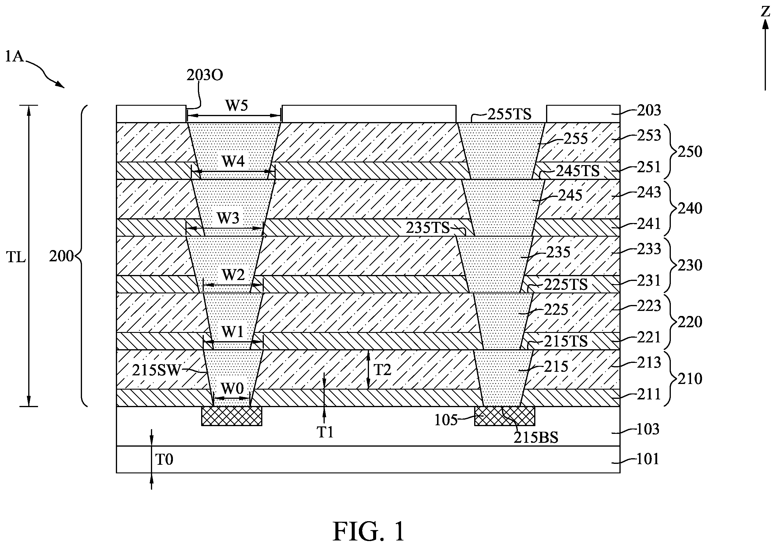 Patent US12165968 Figure 1 – Multi-stacking carrier structure and method for fabricating the same