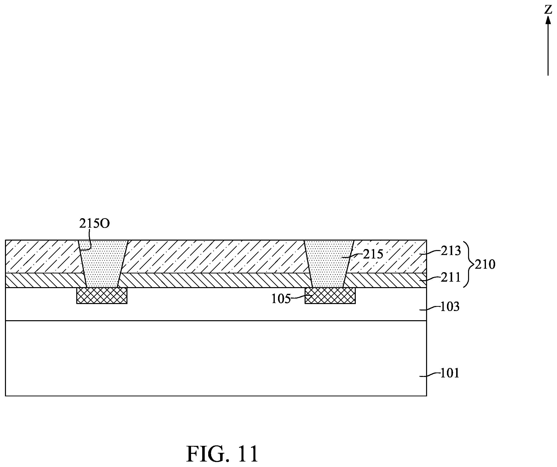 Patent US12165968 Figure 11 – Multi-stacking carrier structure and method for fabricating the same