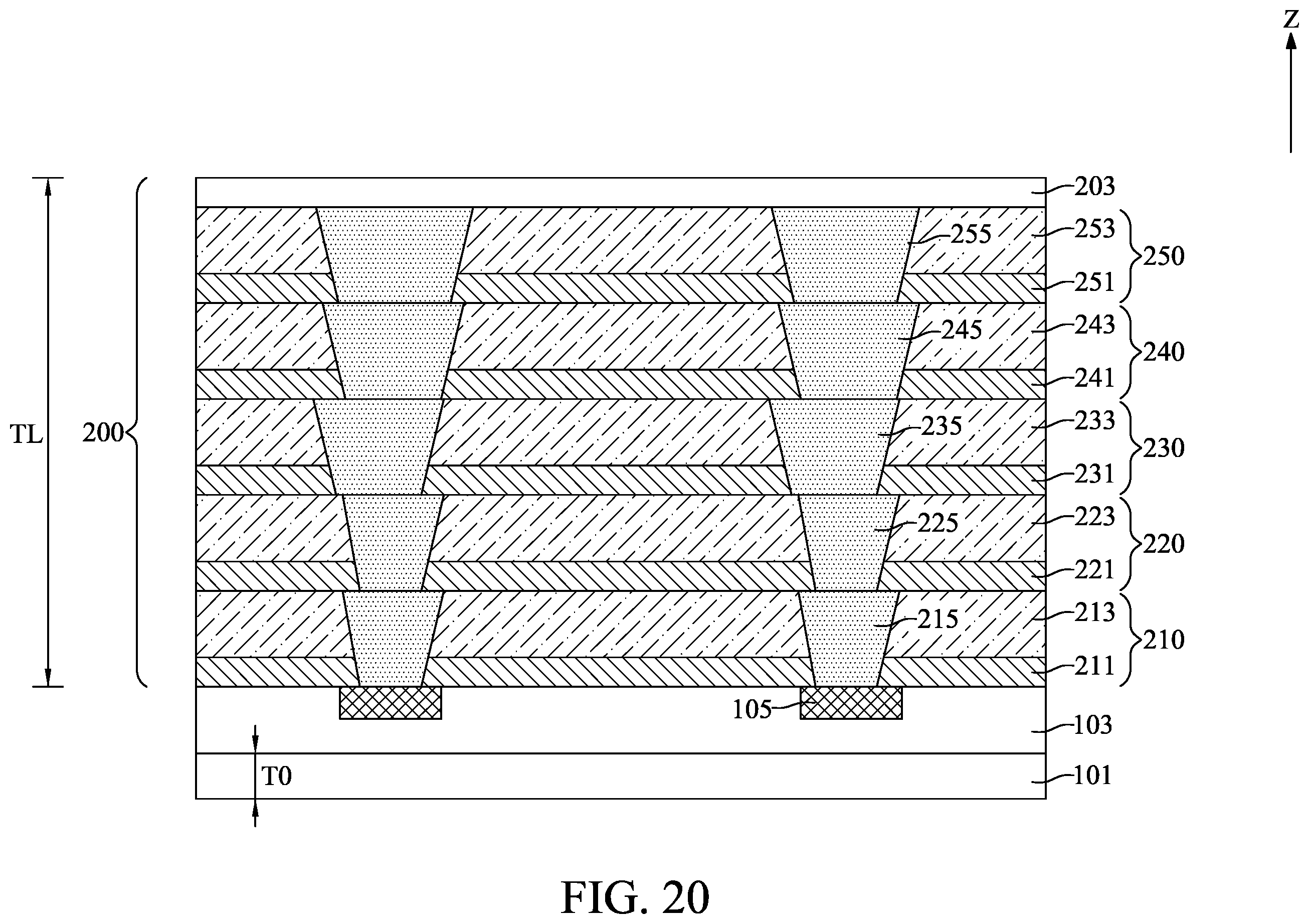 Patent US12165968 Figure 20 – Multi-stacking carrier structure and method for fabricating the same