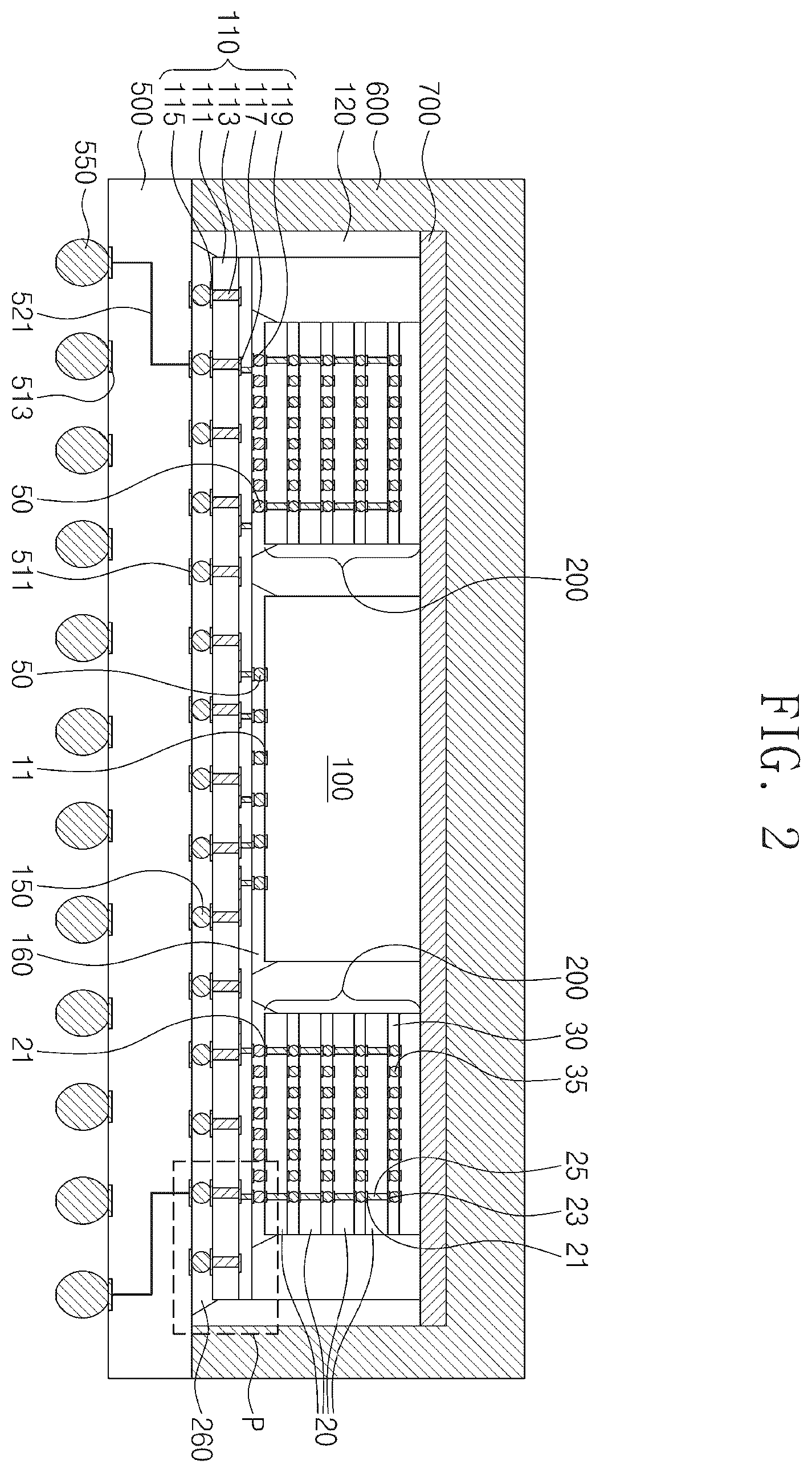 Patent US12165991 Figure 2 – Semiconductor package