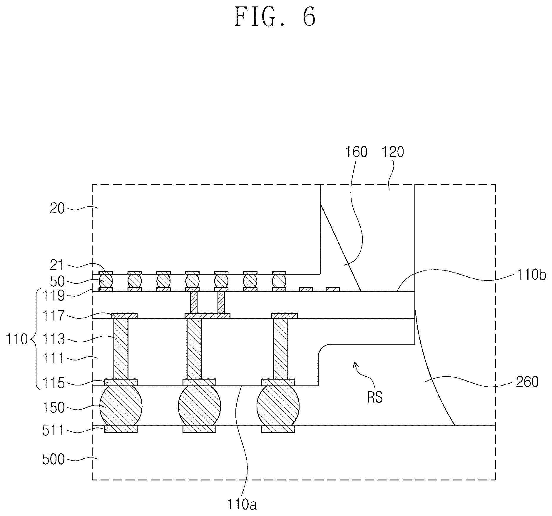 Patent US12165991 Figure 6 – Semiconductor package