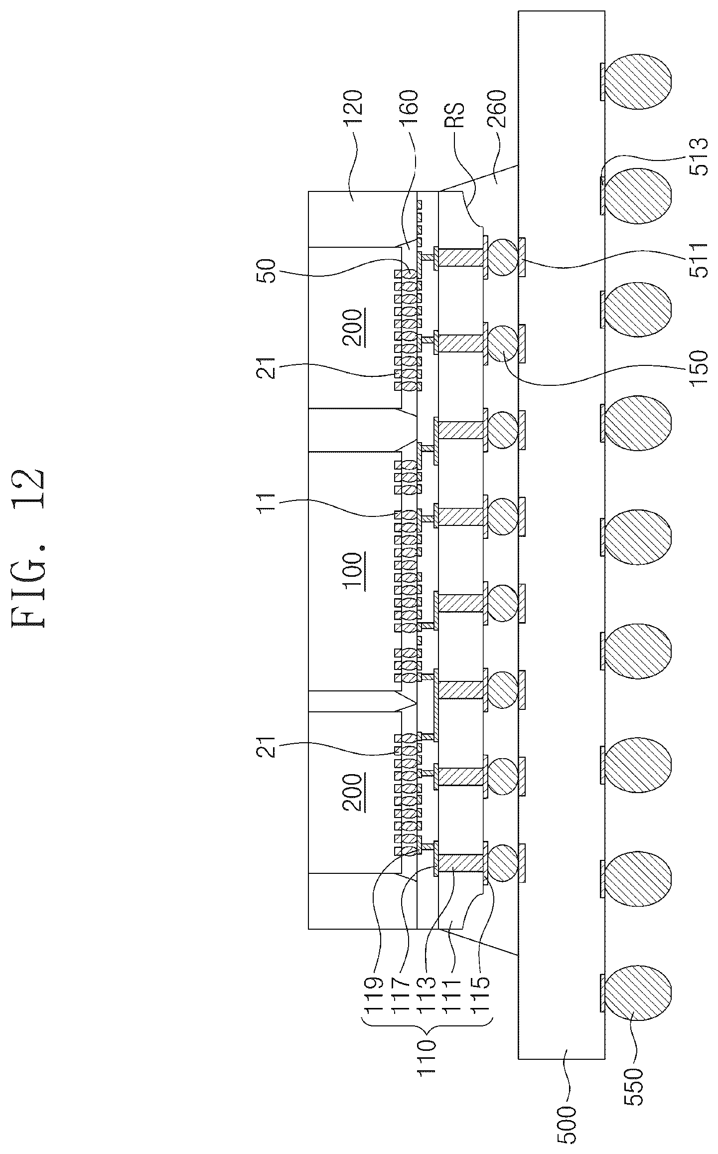 Patent US12165991 Figure 12 – Semiconductor package