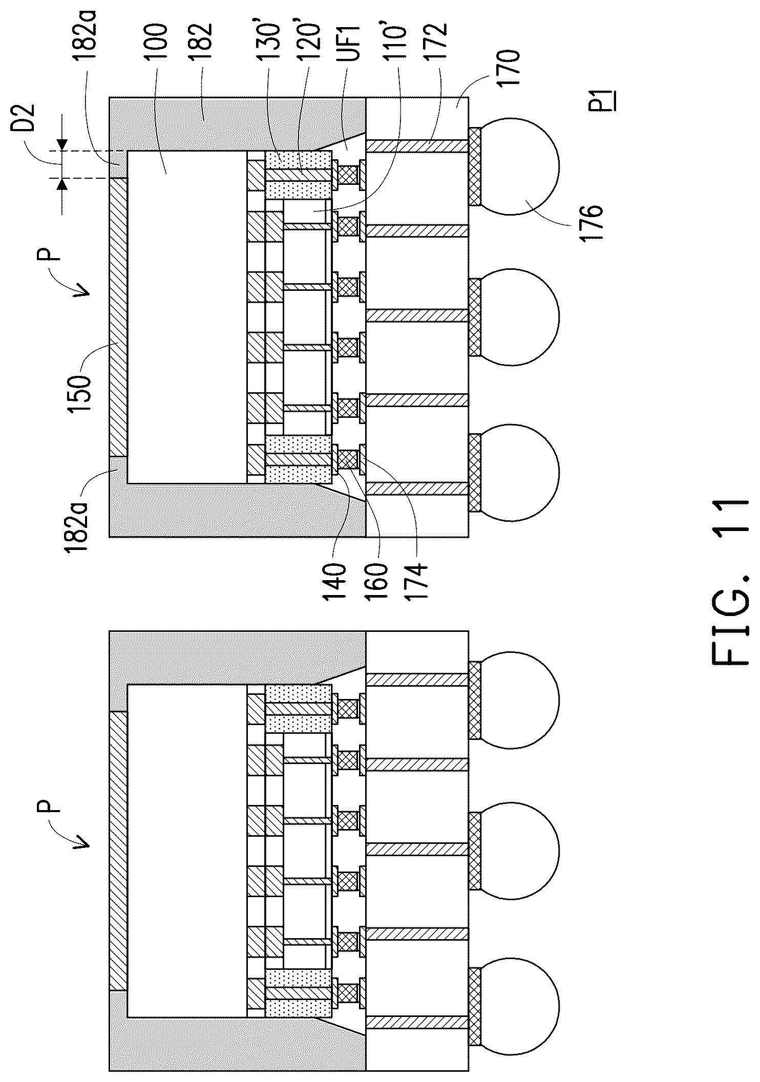 Patent US12165992 Figure 8 – Package structure and fabricating method thereof