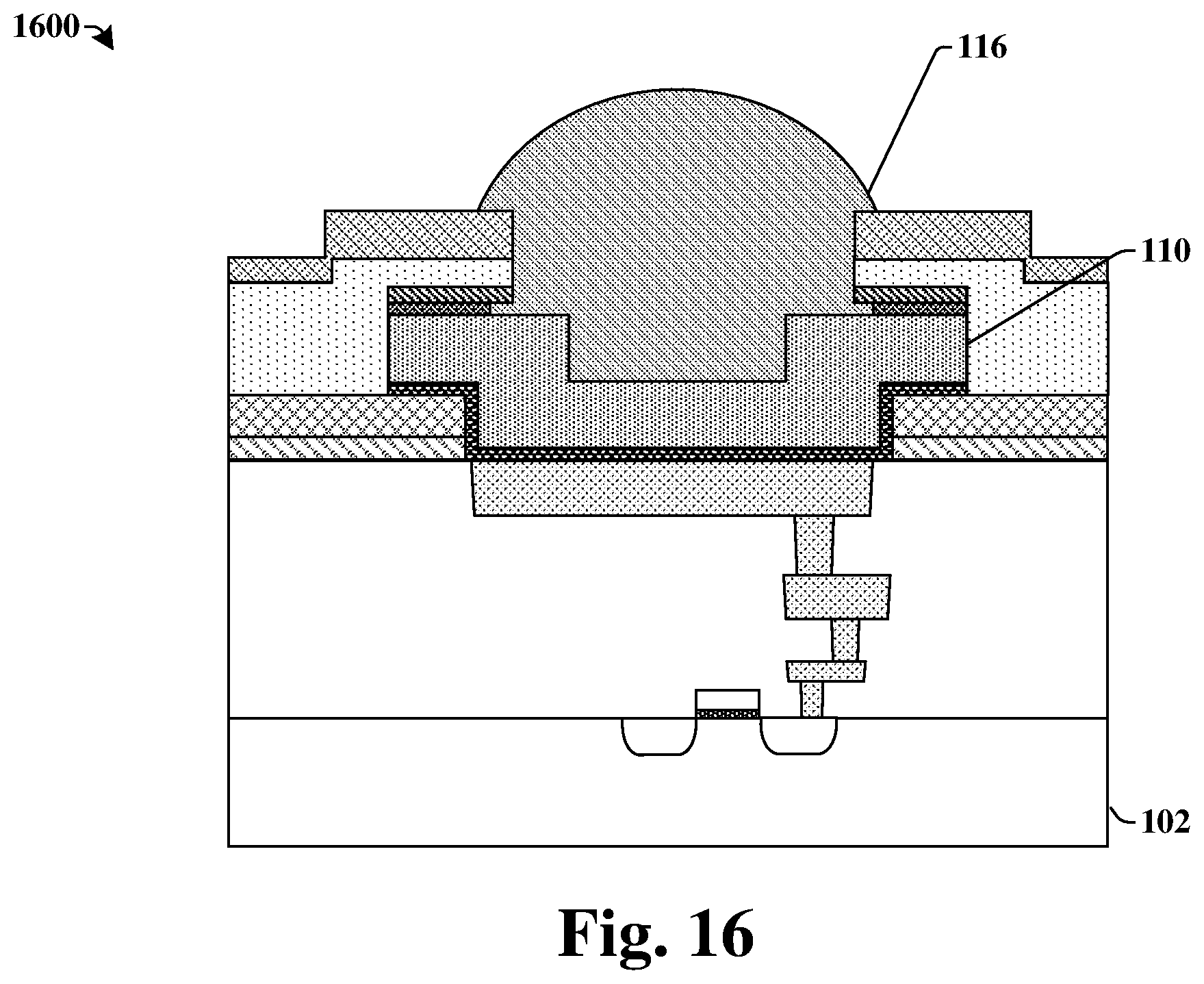 Patent US12165996 Figure 9 – Bond pad with enhanced reliability