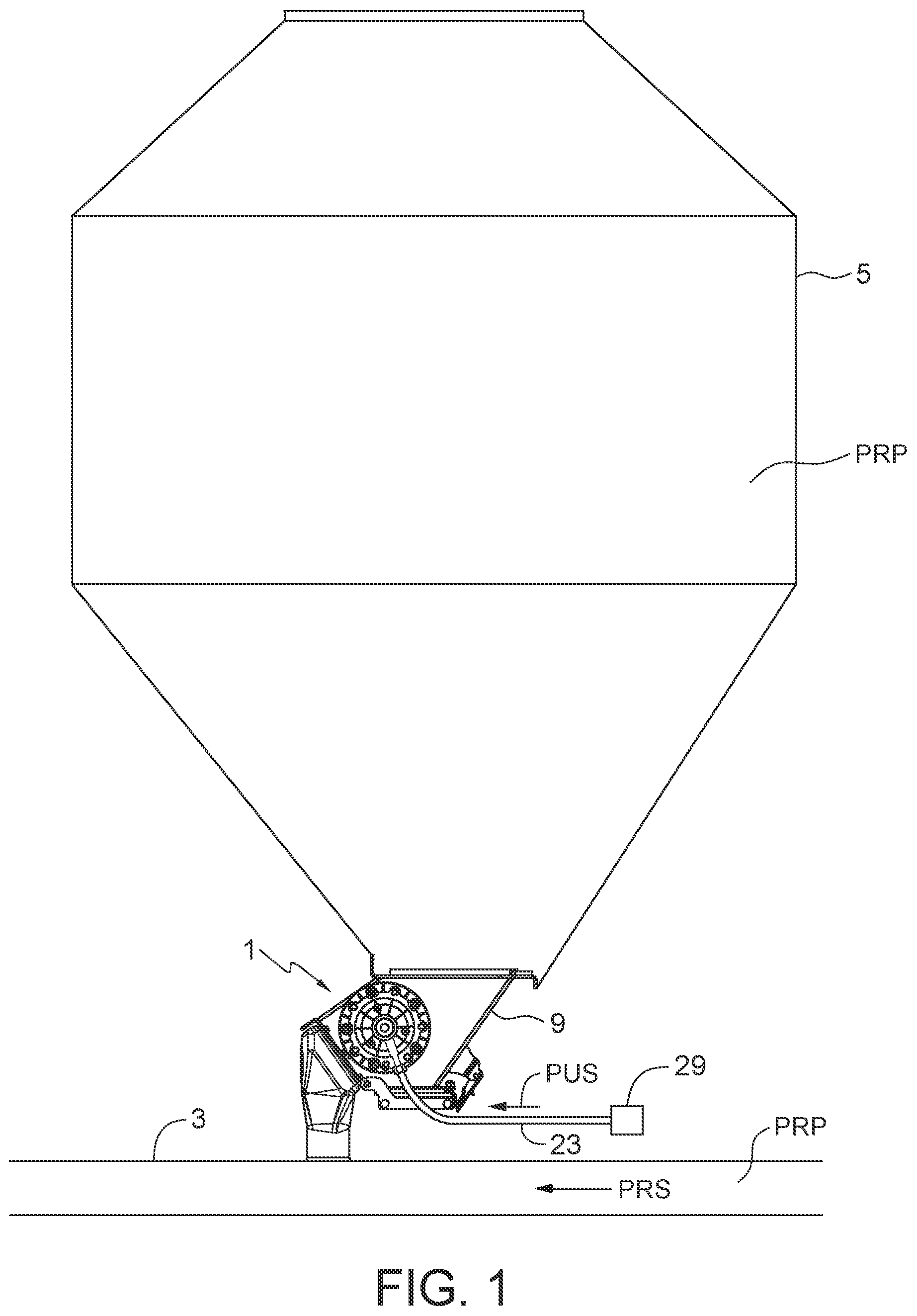 Patent US12167706 Figure 1 – Air seeder meter with air purge