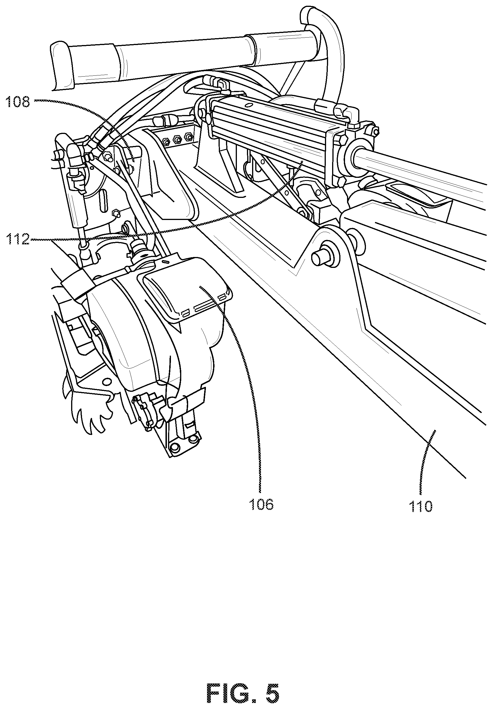 Patent US12167707 Figure 5 – Seed planter with positionable tank