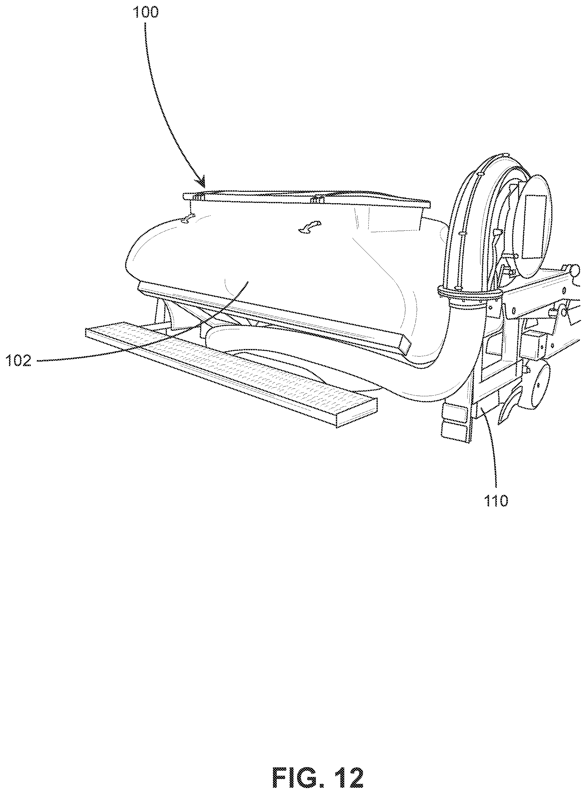 Patent US12167707 Figure 12 – Seed planter with positionable tank