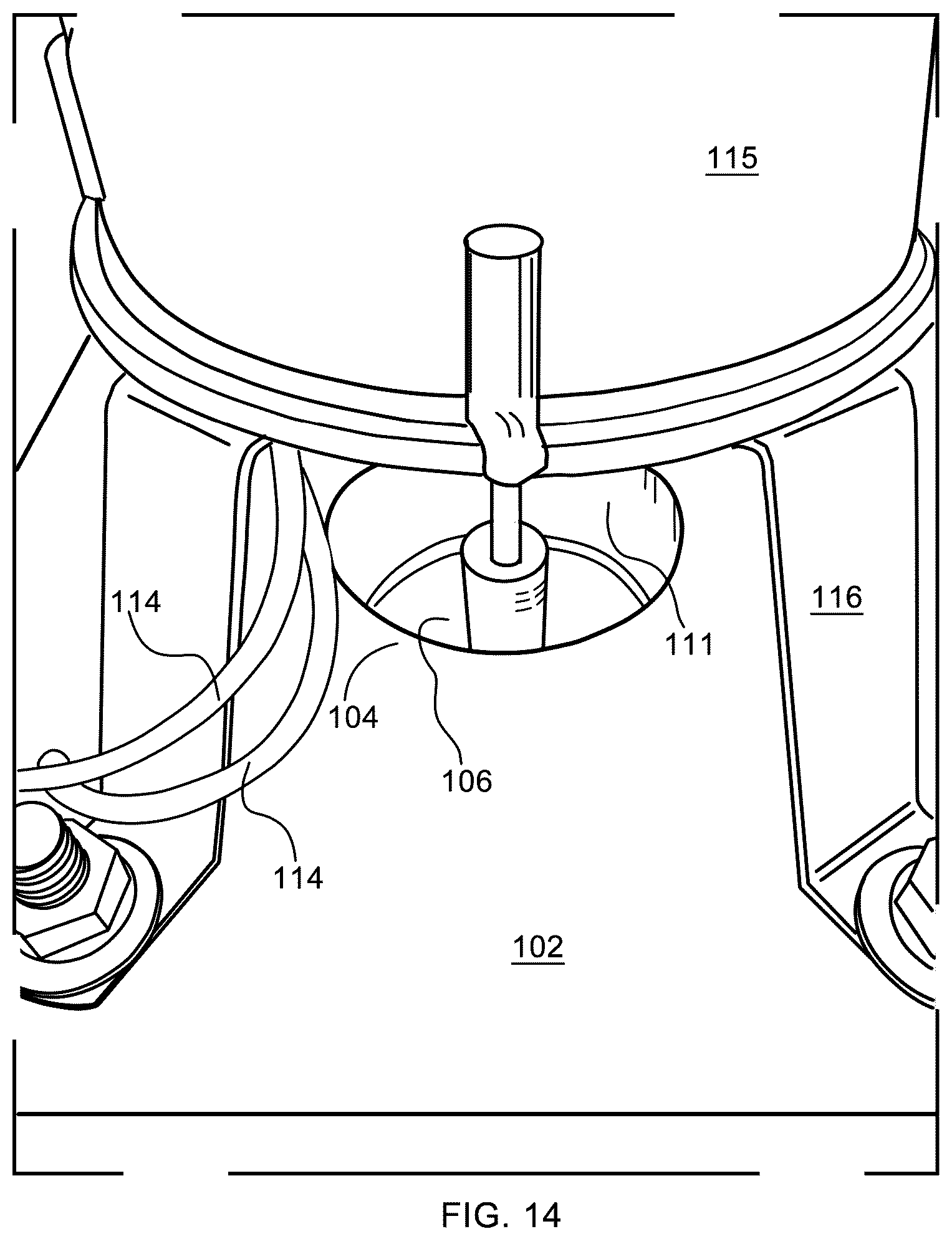 Patent US12167719 Figure 8 – Feed spreader including pivotable cargo transport apparatus