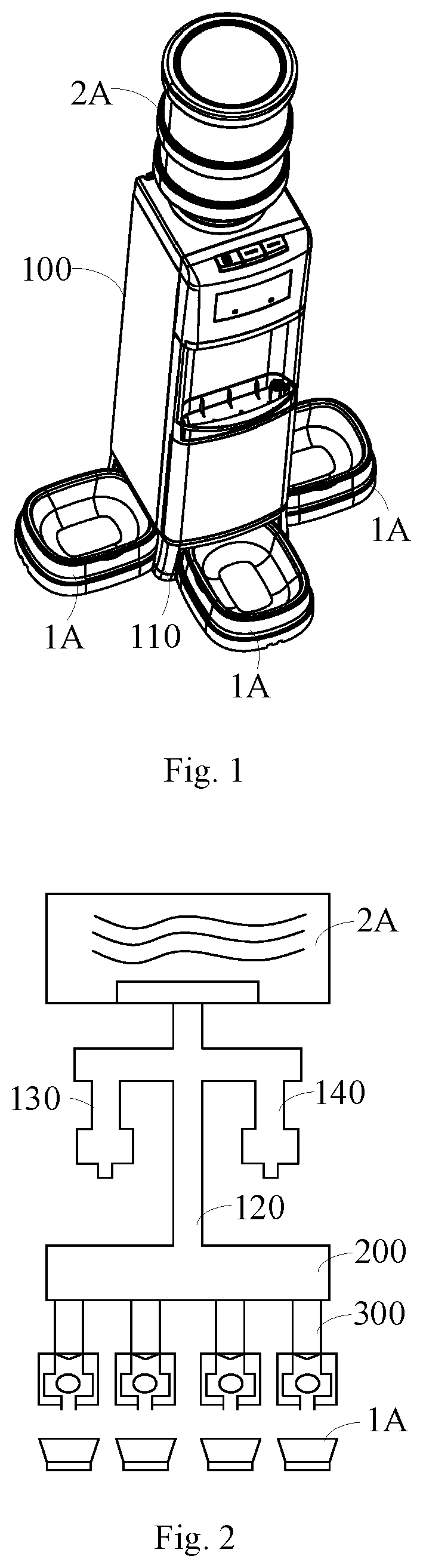 Patent US12167723 Figure 1 – Water dispenser