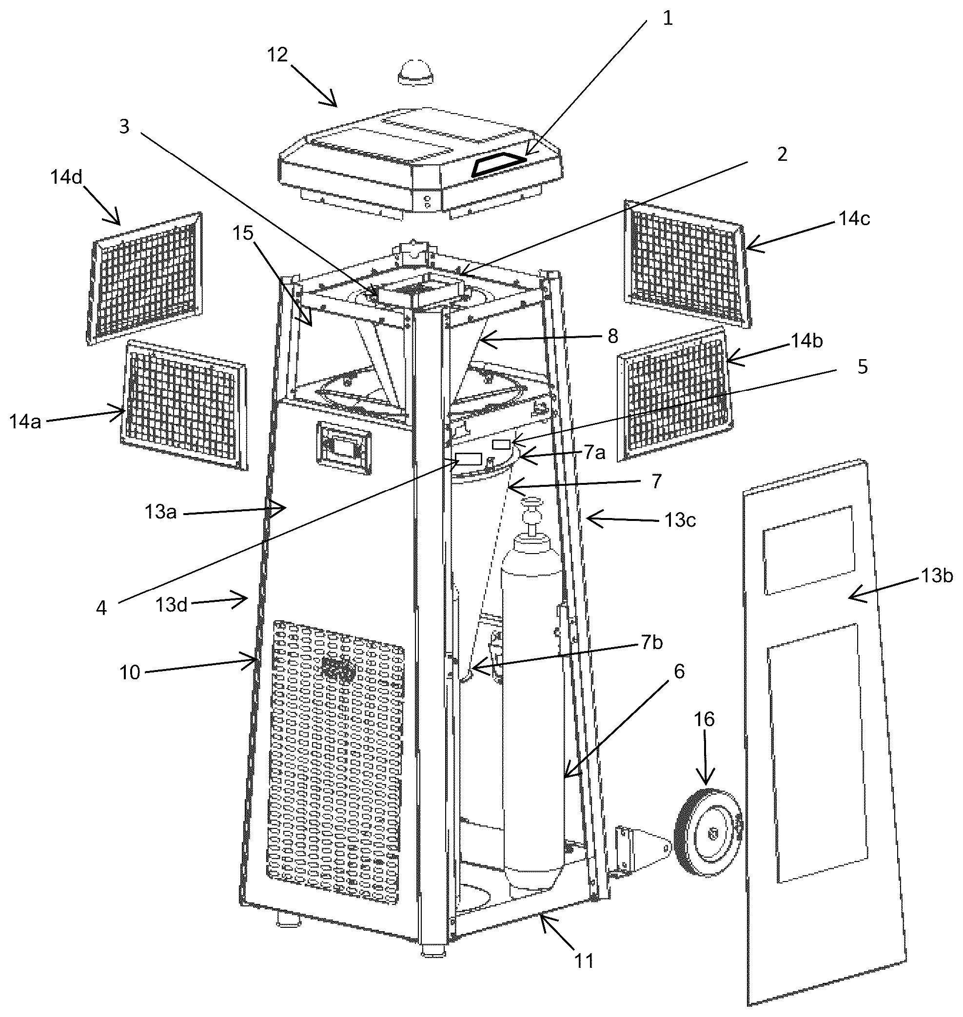 Patent US12167725 Figure 1 – Mosquito monitoring and counting system