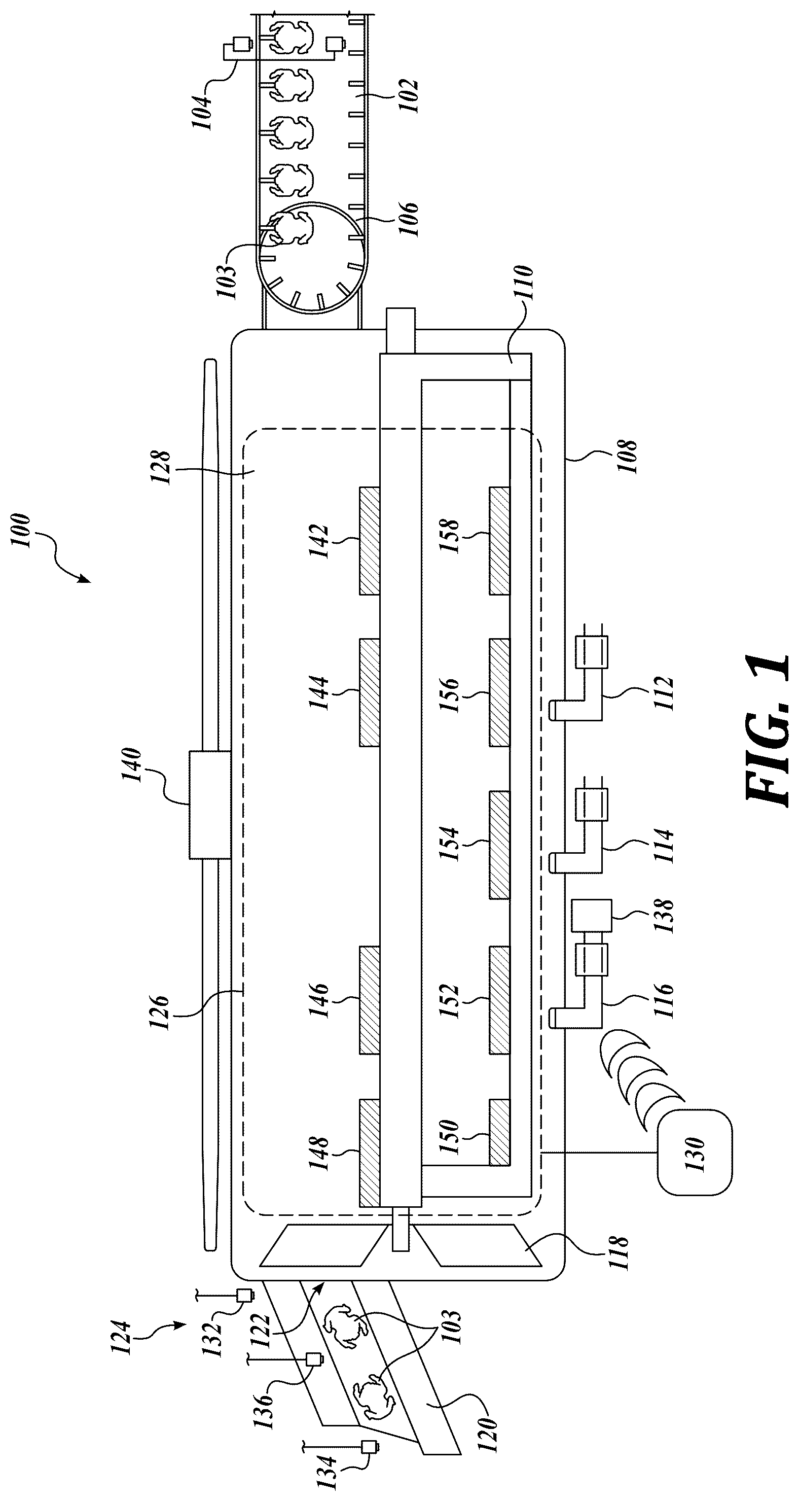 Patent US12167734 Figure 1 – Systems and methods for antimicrobial application and related data collection