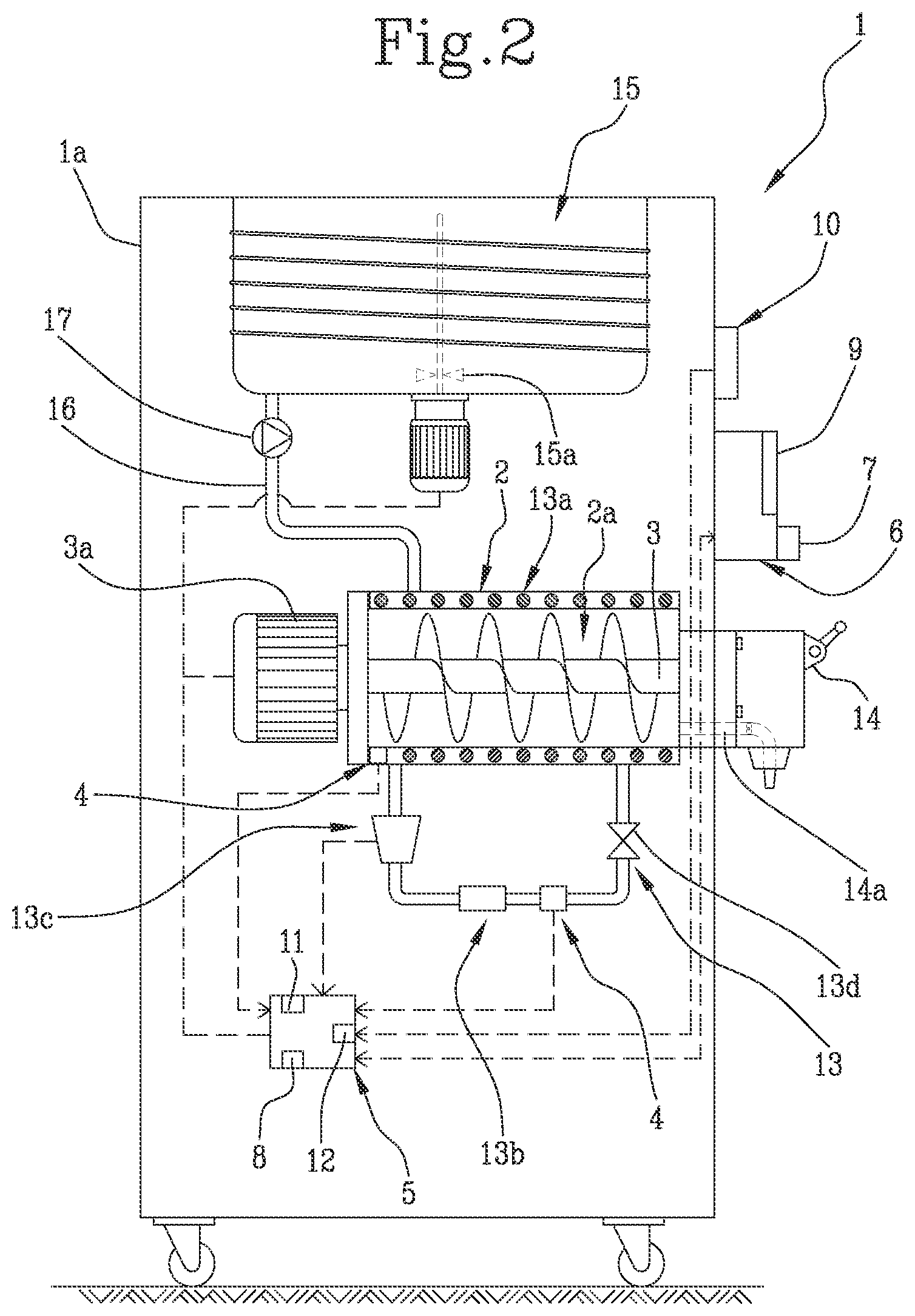 Patent US12167737 Figure 2 – Machine for making liquid or semi-liquid food products