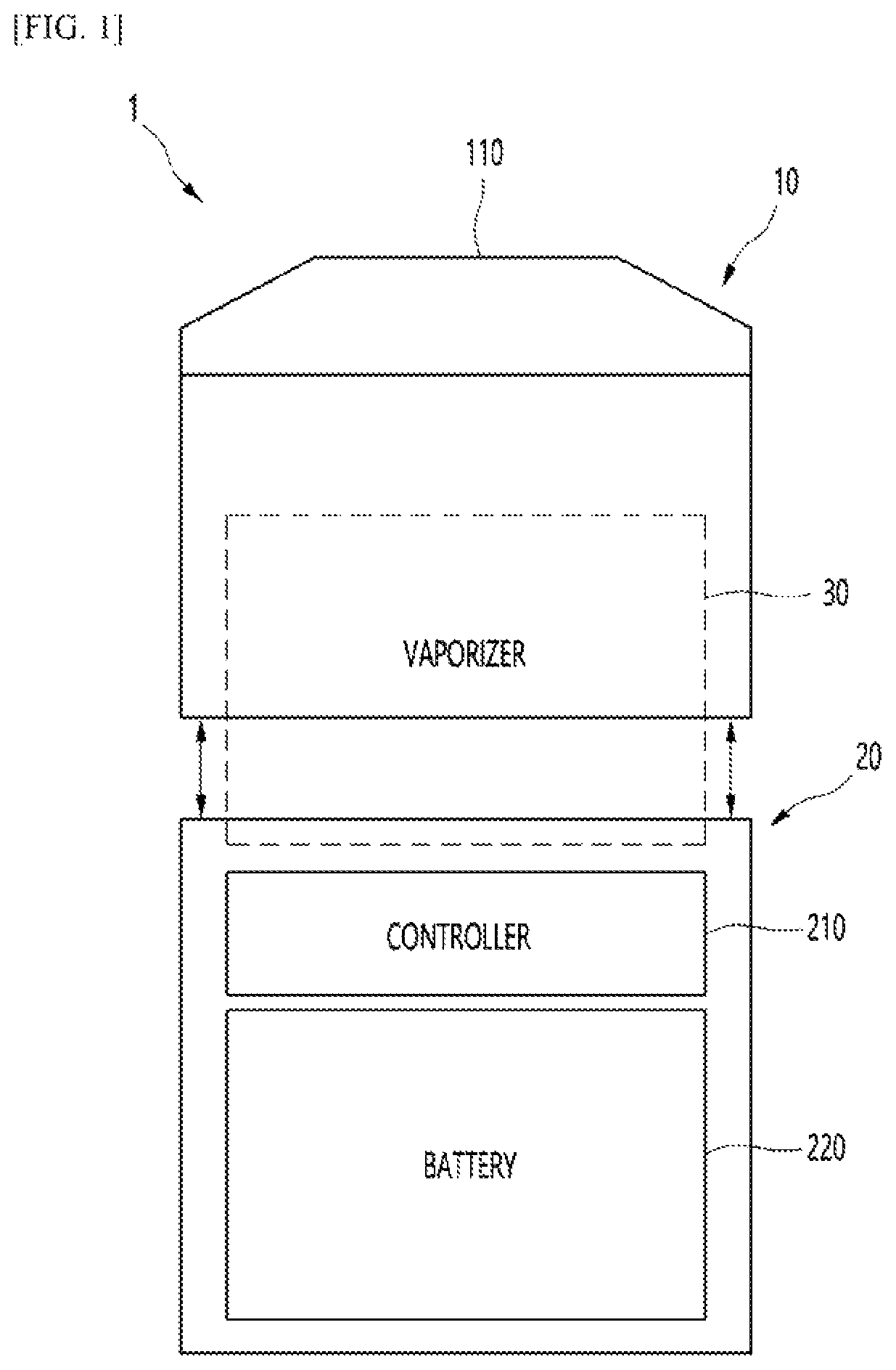 Patent US12167750 — Ultrasonic-based aerosol generation device — Figure 1