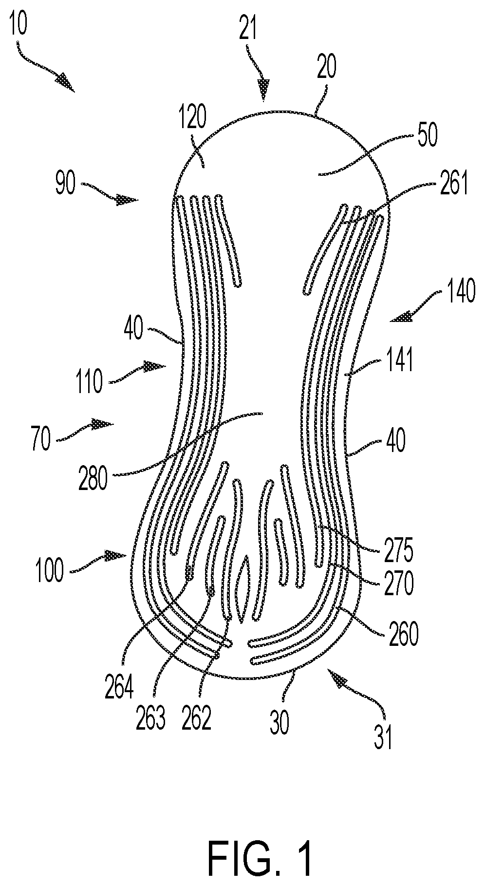 Patent US12167760 Figure 1 – Body contour concealer device