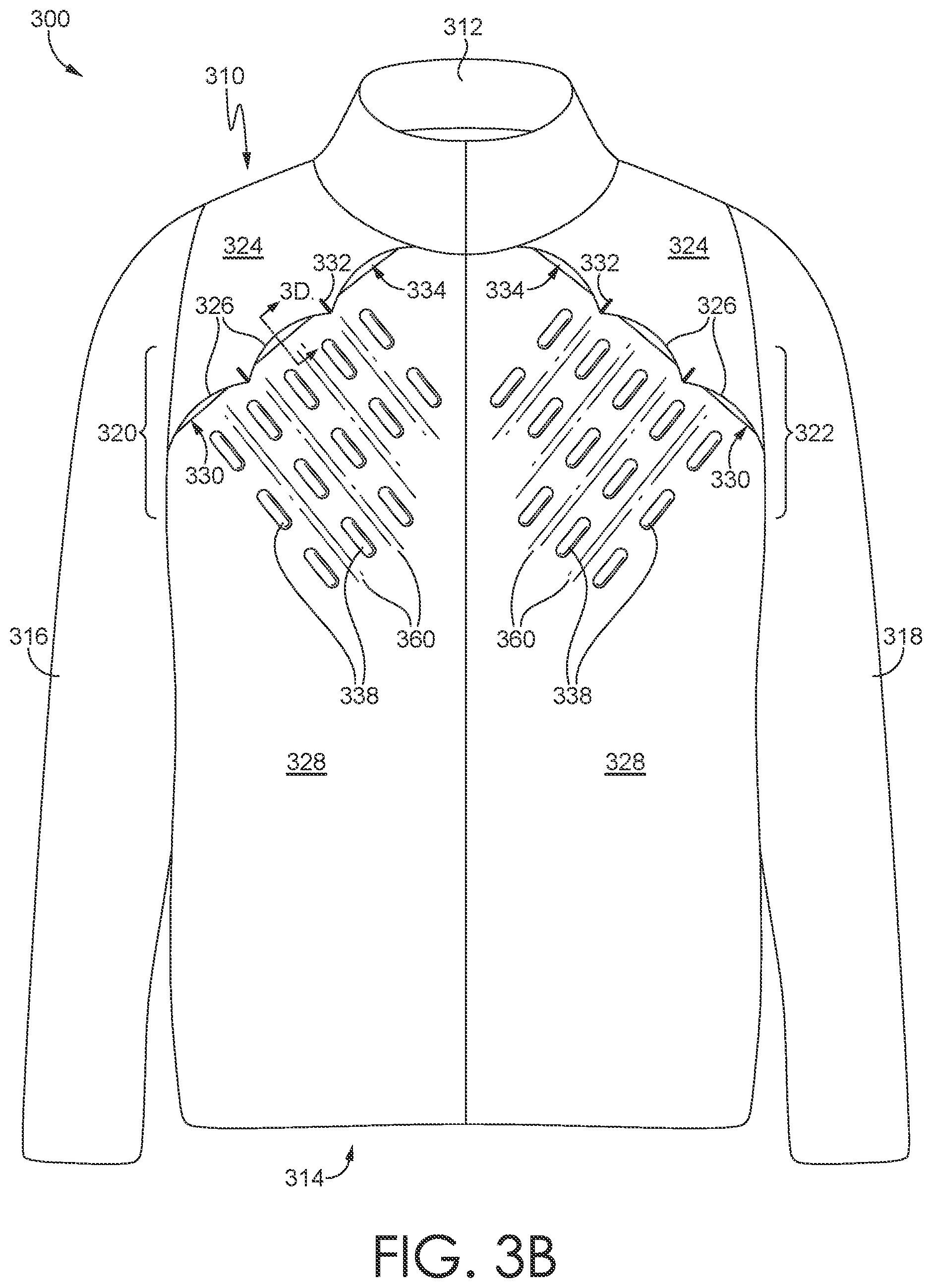 Patent US12167761 Figure 4 – Apparel with dynamic vent structure
