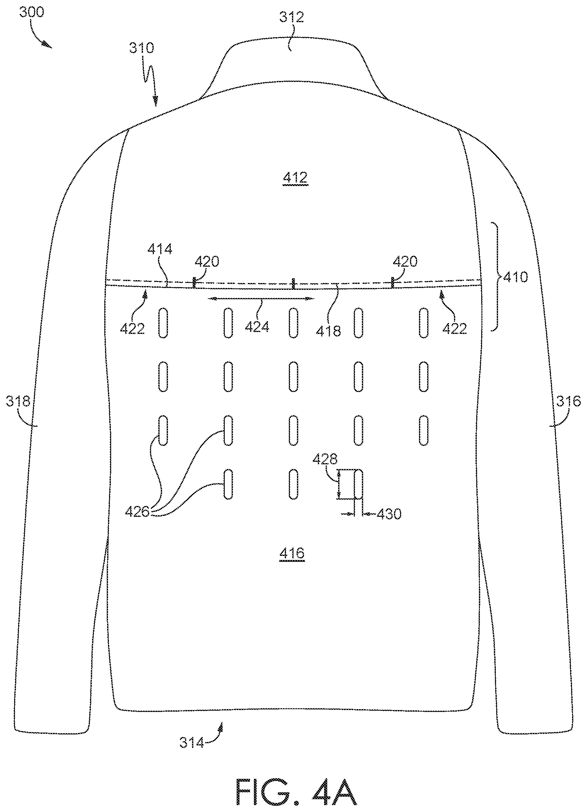 Patent US12167761 Figure 6 – Apparel with dynamic vent structure