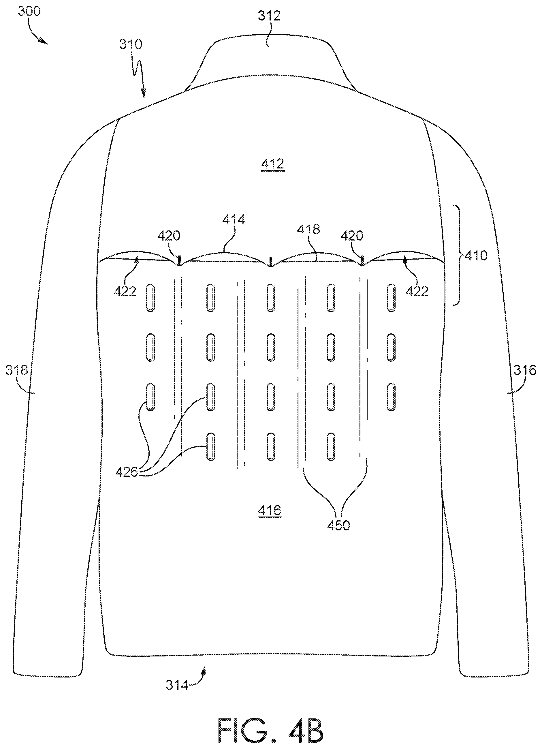 Patent US12167761 Figure 7 – Apparel with dynamic vent structure