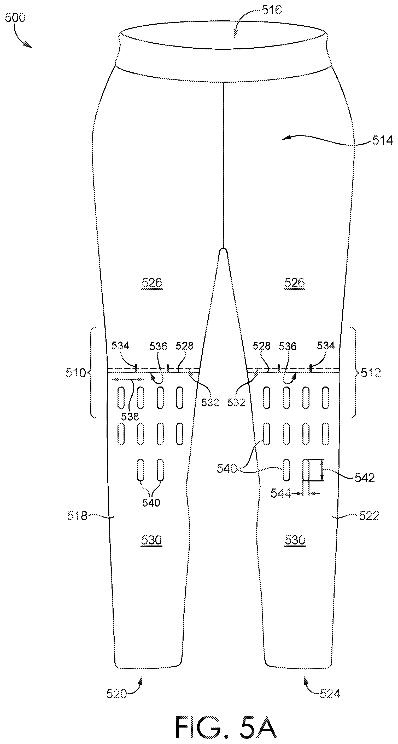 Patent US12167761 Figure 8 – Apparel with dynamic vent structure