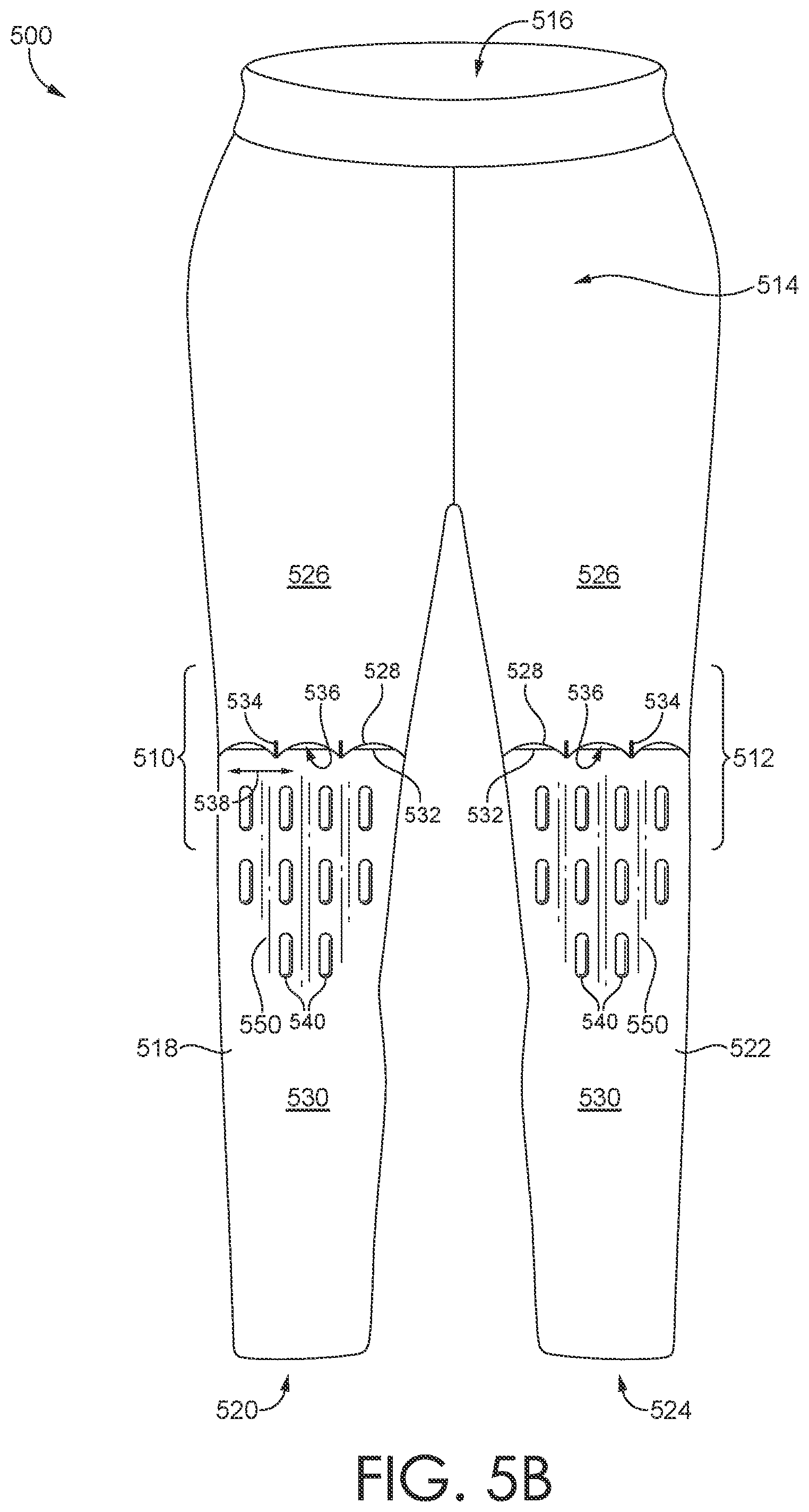 Patent US12167761 Figure 9 – Apparel with dynamic vent structure