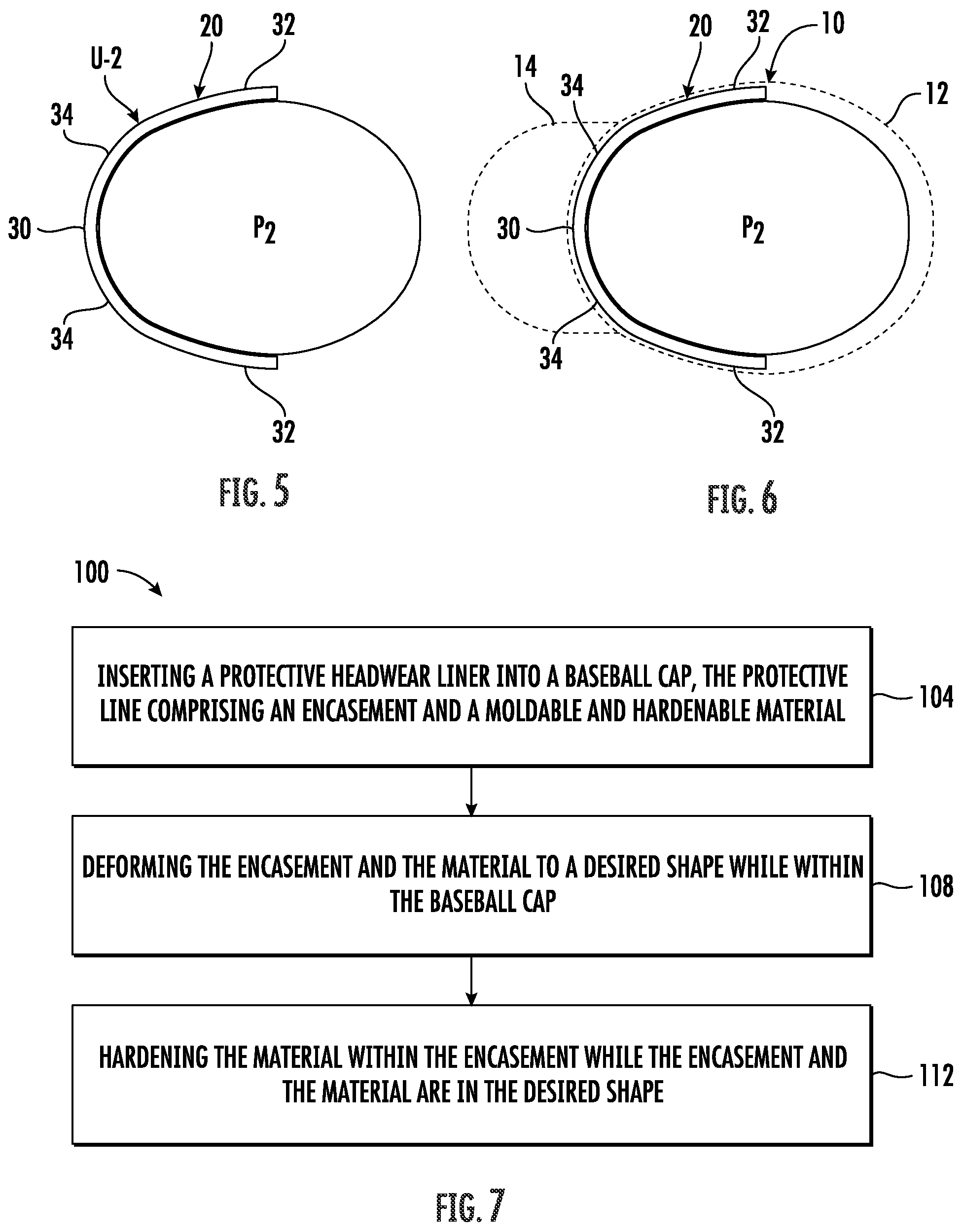 Patent US12167764 Figure 2 – Protective liner for headwear