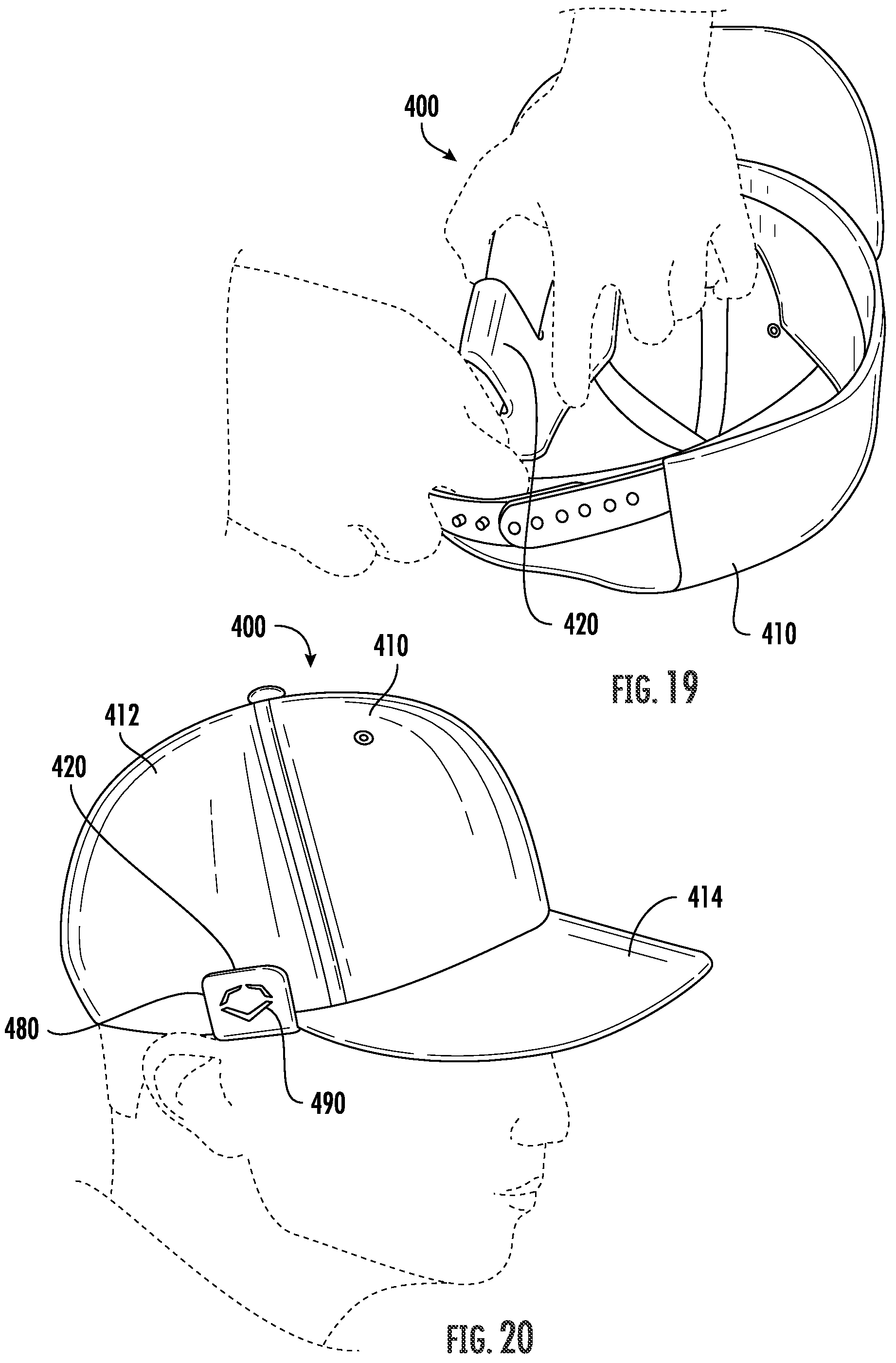 Patent US12167764 Figure 8 – Protective liner for headwear