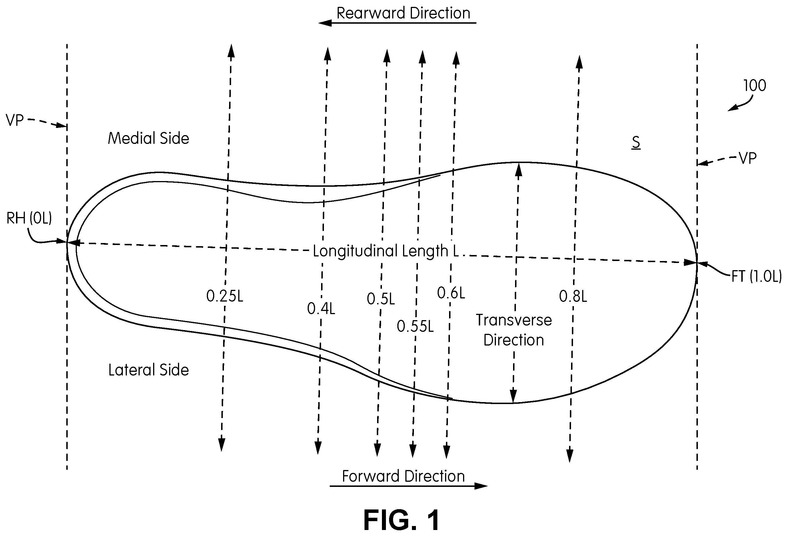 Patent US12167766 Figure 1 – Ground-engaging structures for articles of footwear