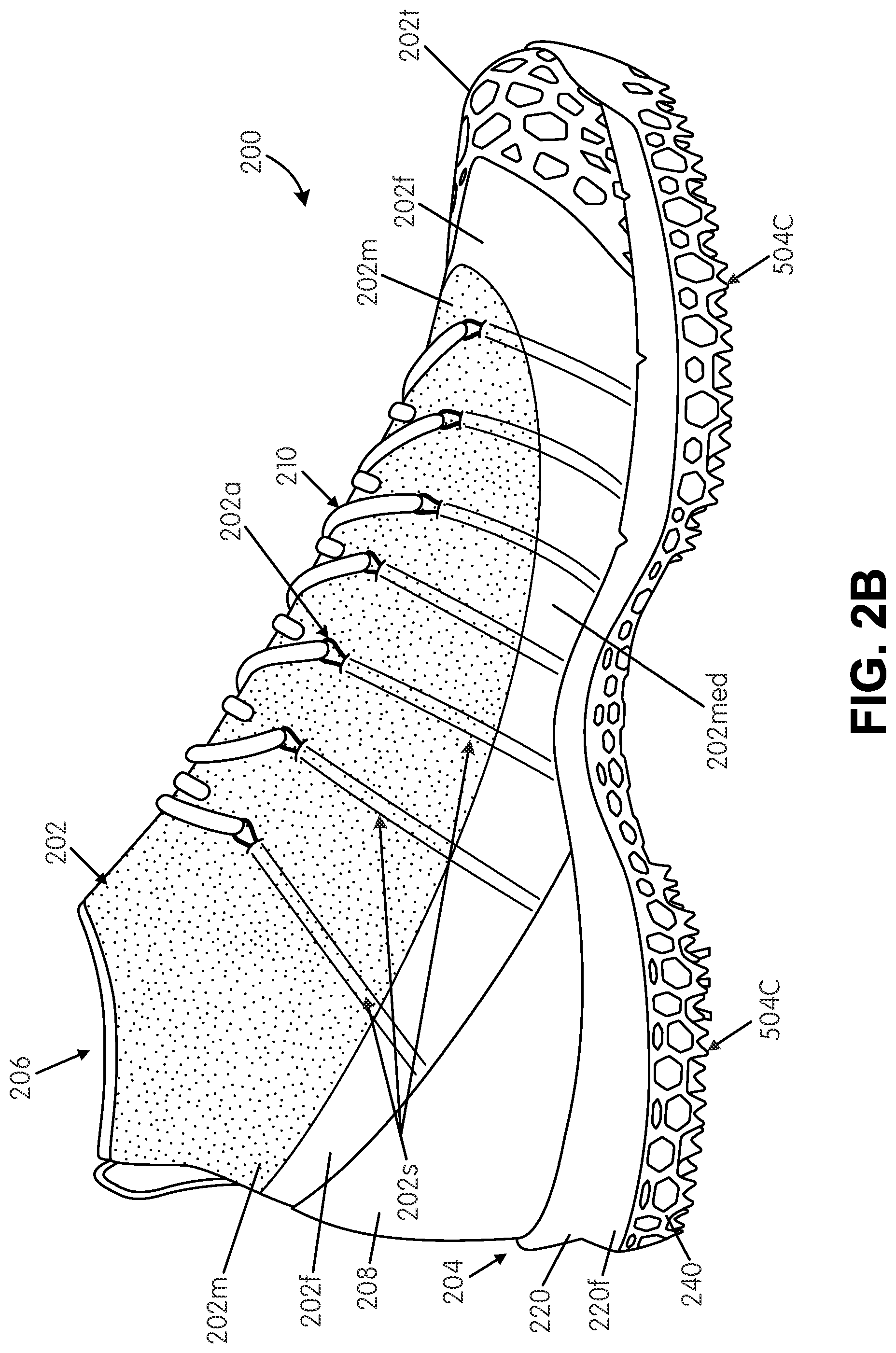 Patent US12167766 Figure 3 – Ground-engaging structures for articles of footwear