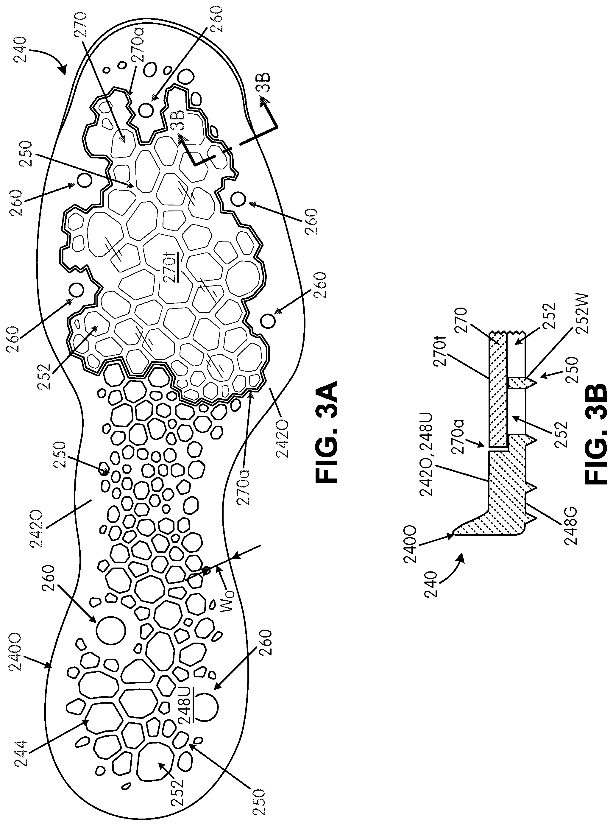 Patent US12167766 Figure 6 – Ground-engaging structures for articles of footwear