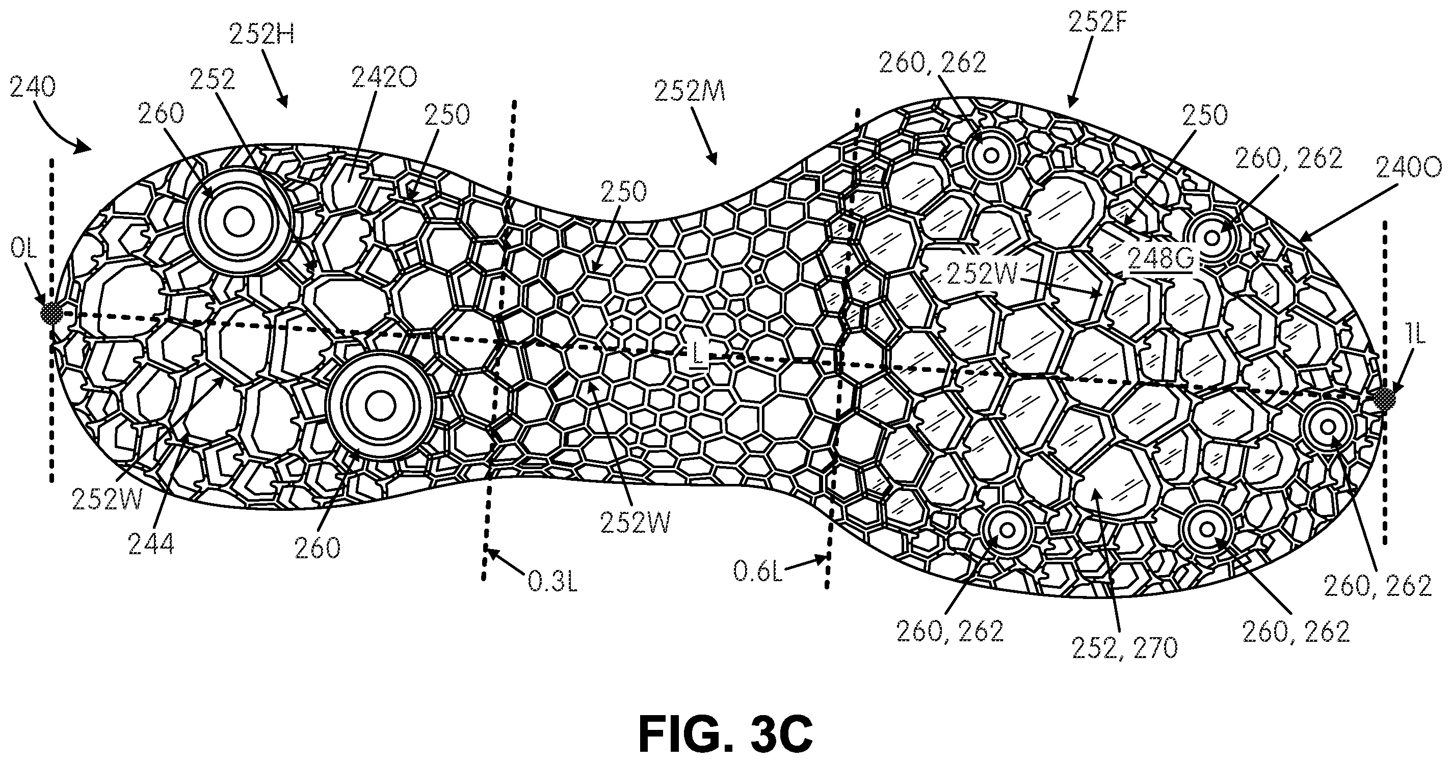 Patent US12167766 Figure 7 – Ground-engaging structures for articles of footwear