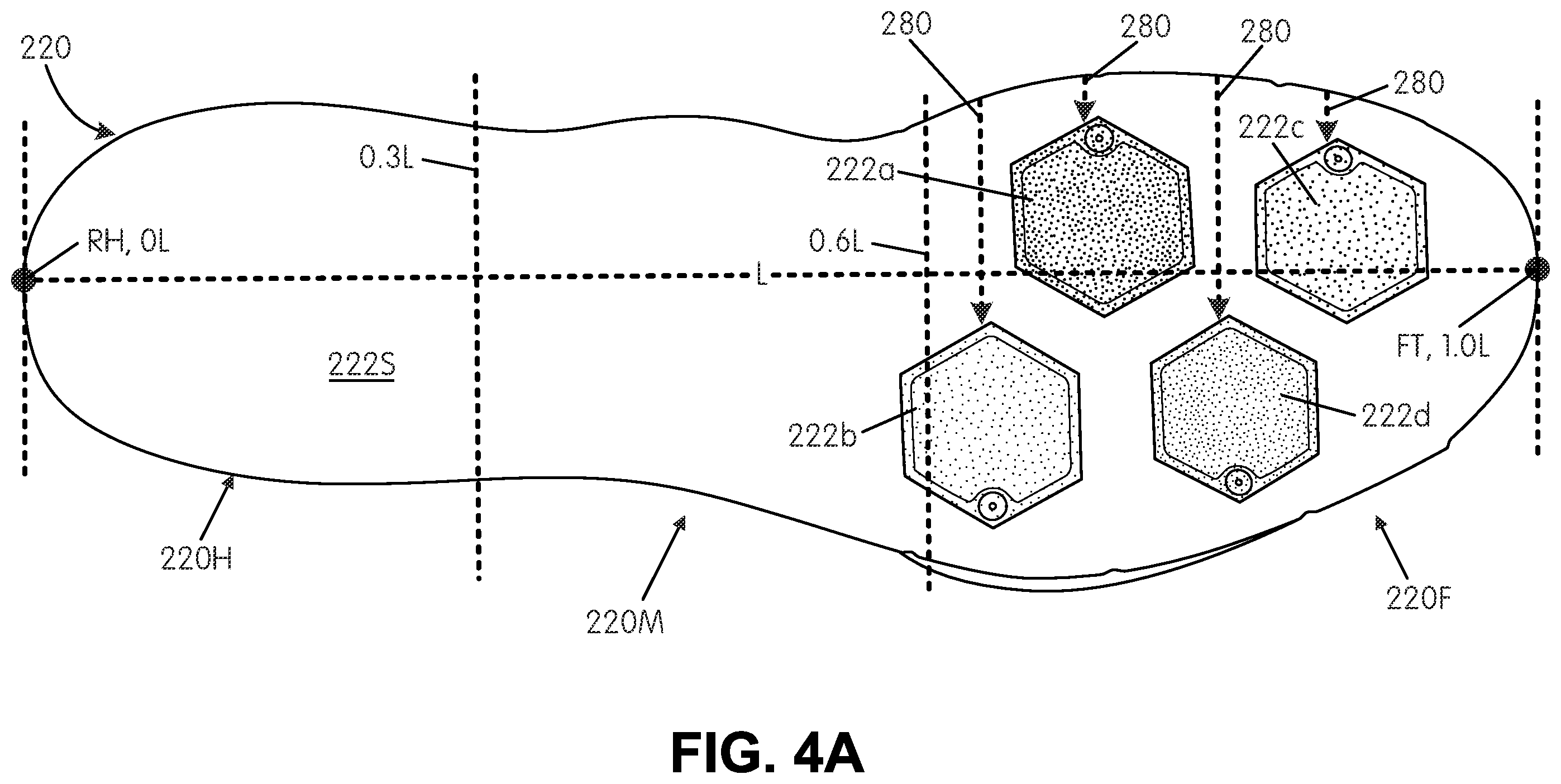 Patent US12167766 Figure 8 – Ground-engaging structures for articles of footwear
