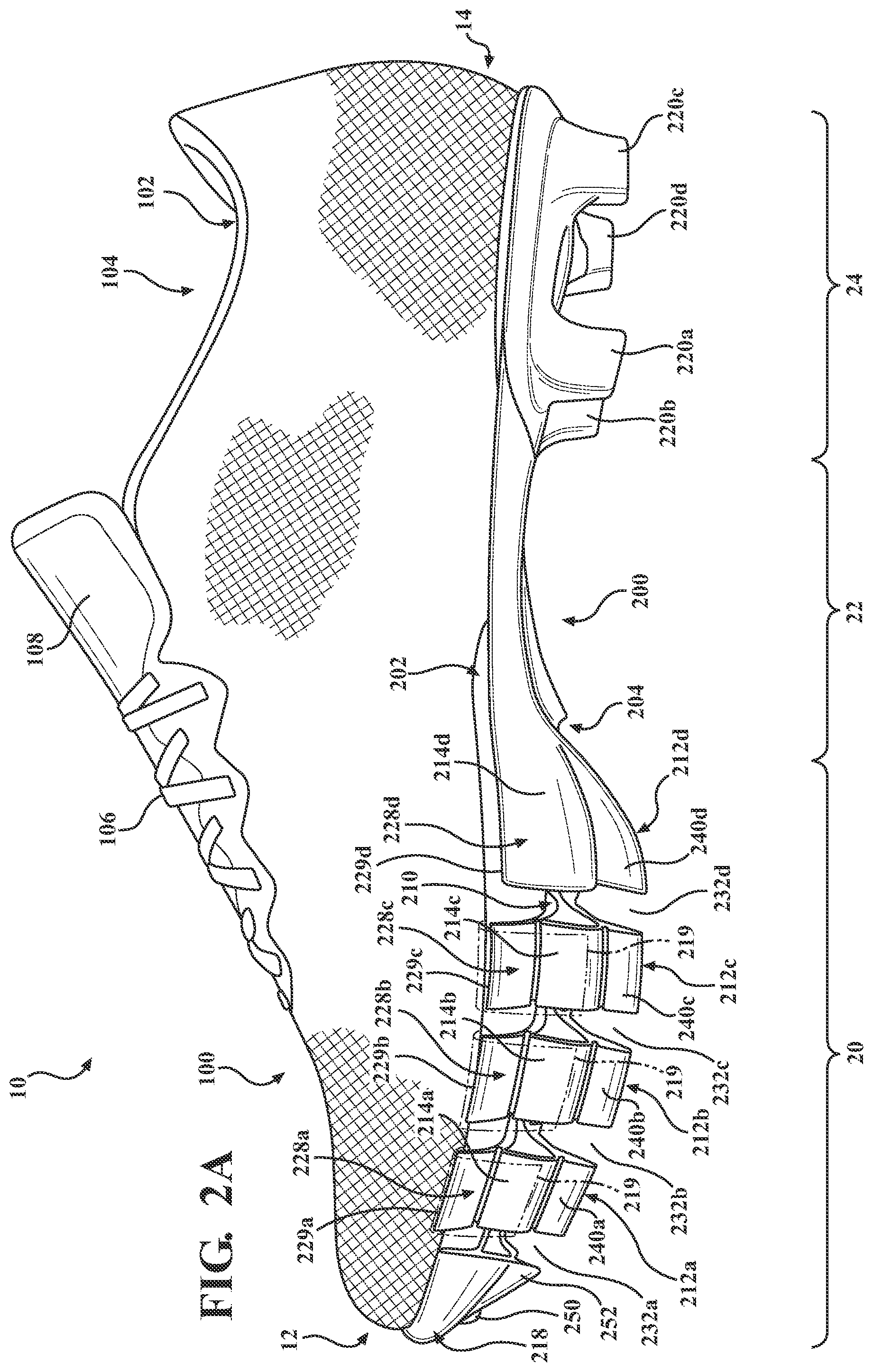 Patent US12167767 Figure 2 – Sole structure for article of footwear