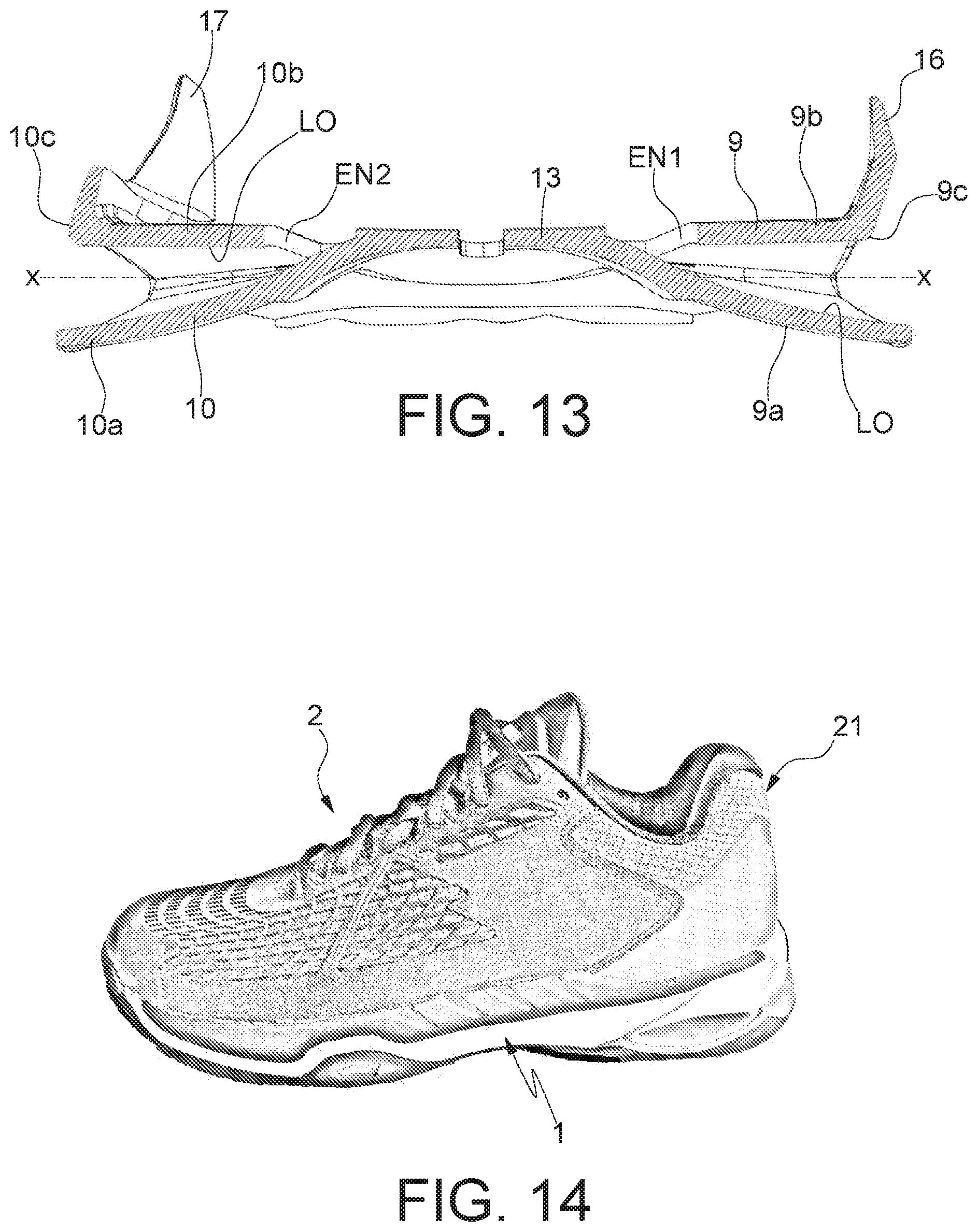 Patent US12167769 Figure 7 – Sole for a sports shoe