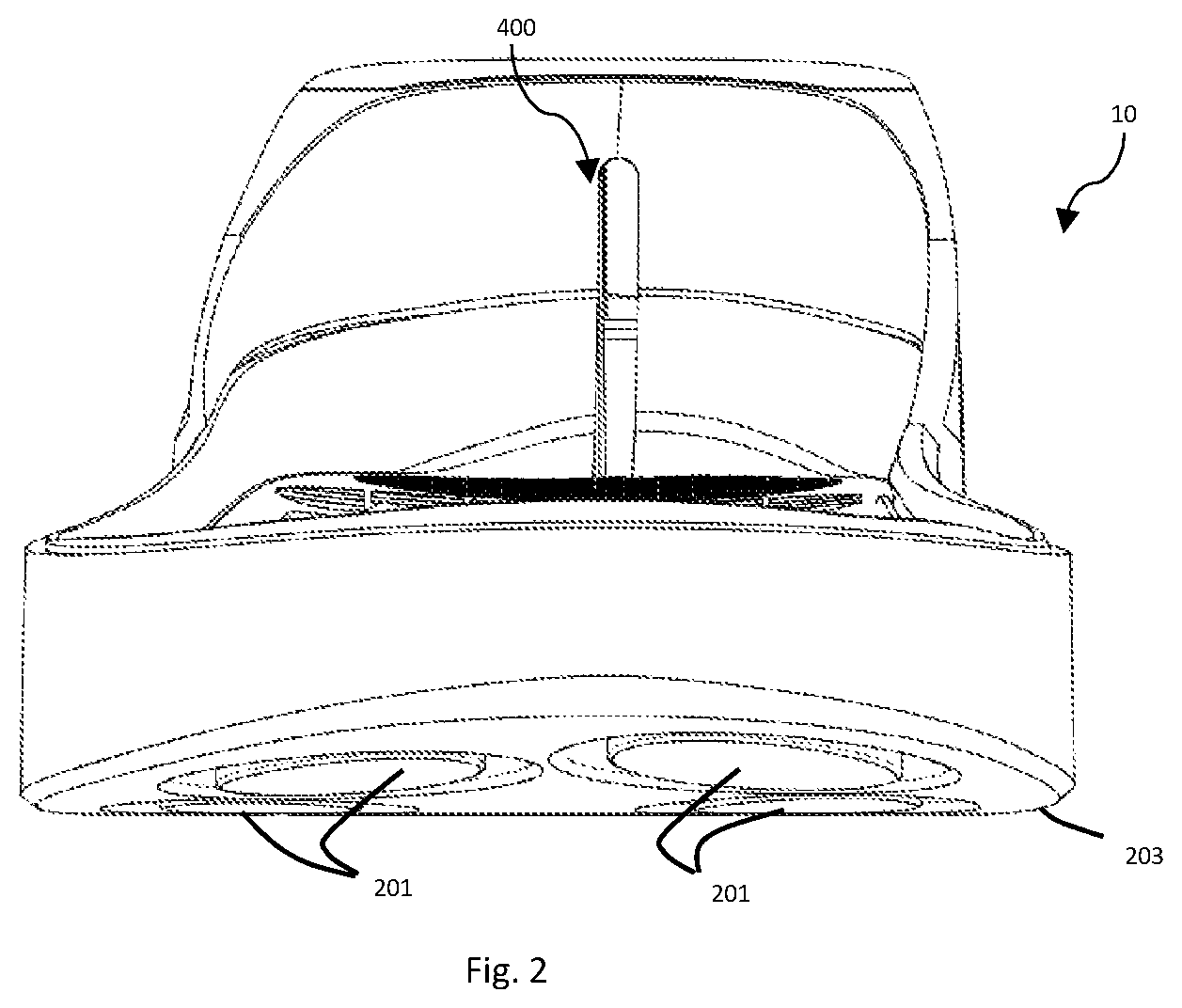 Patent US12167772 Figure 2 – Ventilated shoesole