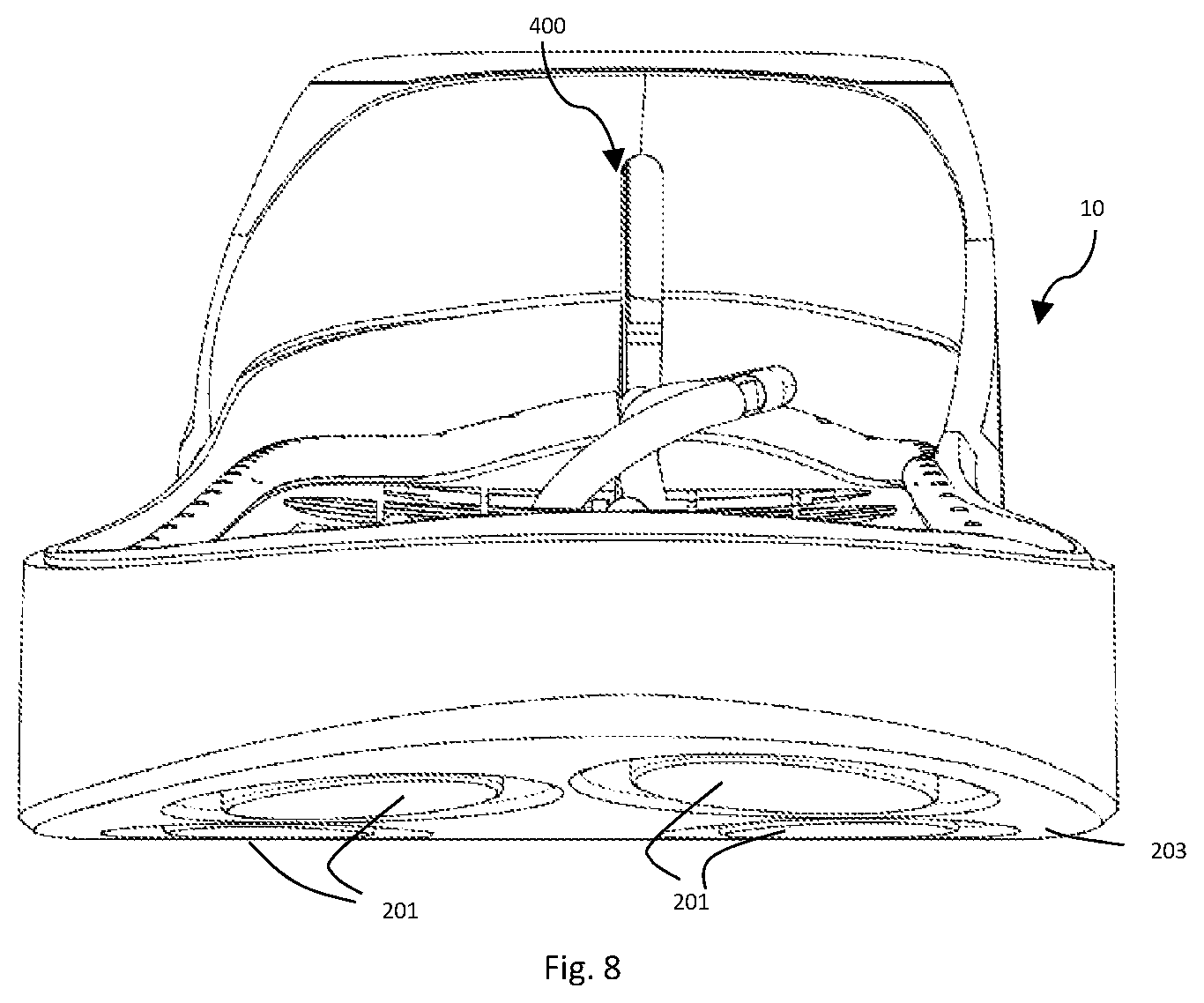 Patent US12167772 Figure 8 – Ventilated shoesole