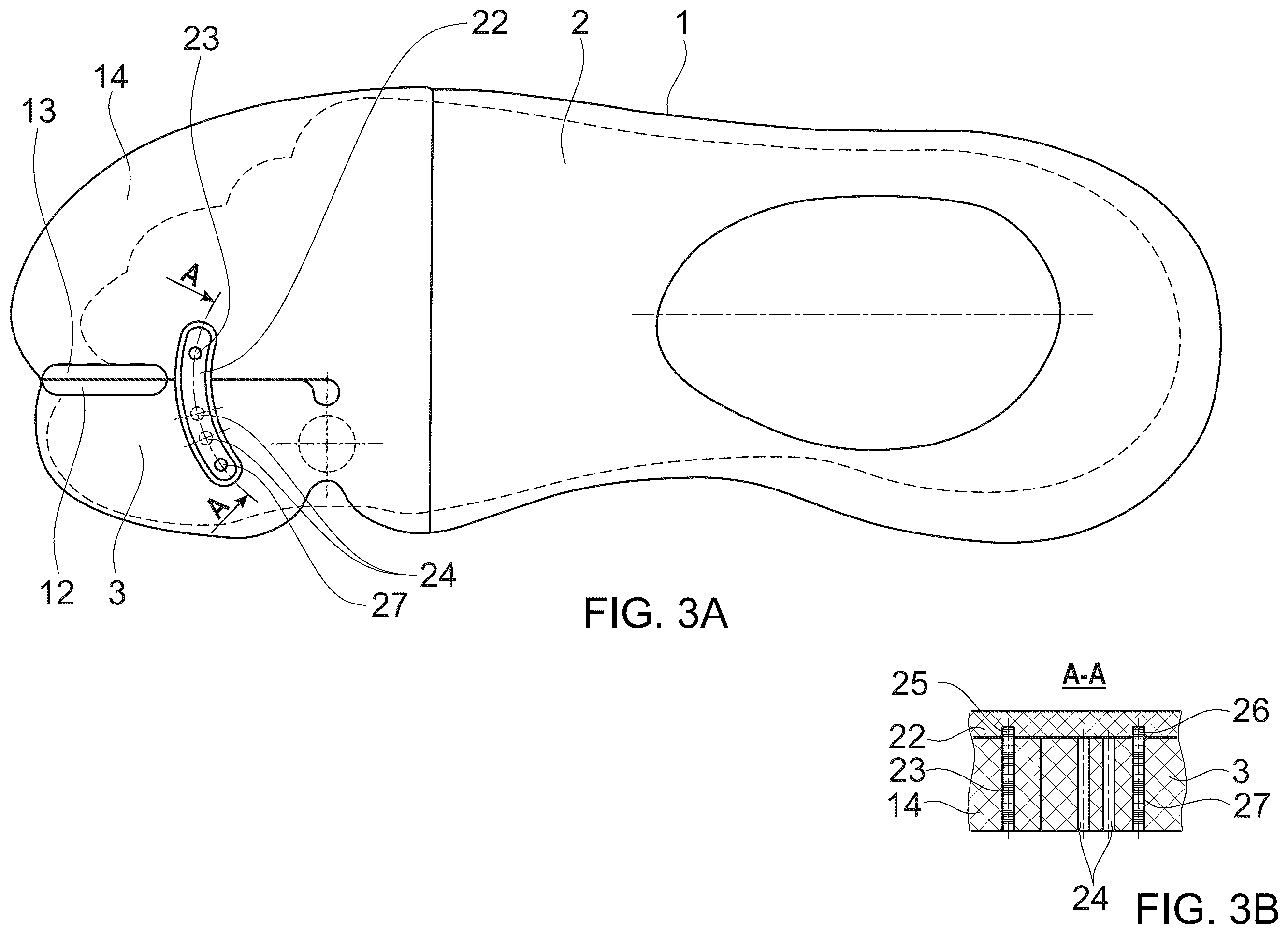 Patent US12167776 Figure 5 – Orthopedic shoe sole or insole and shoe for people with hallux valgus