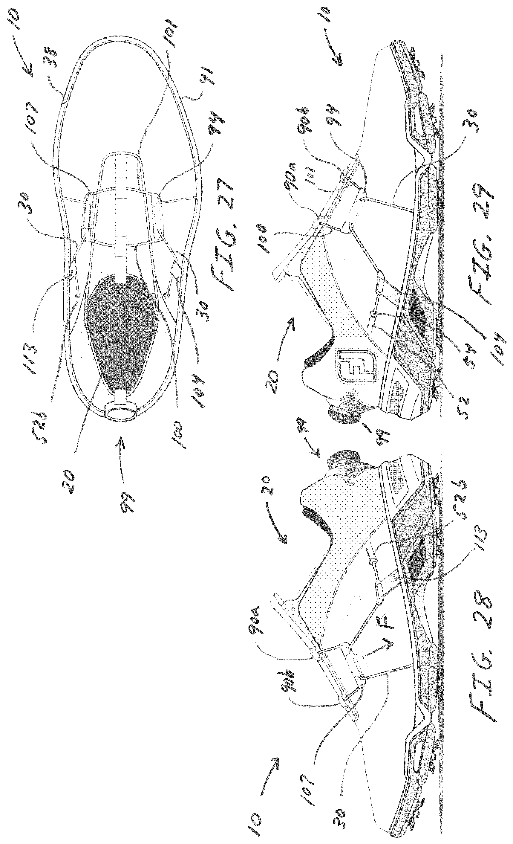 Patent US12167777 Figure 19 – Golf shoes with lace tightening system for closure and comfortable fit