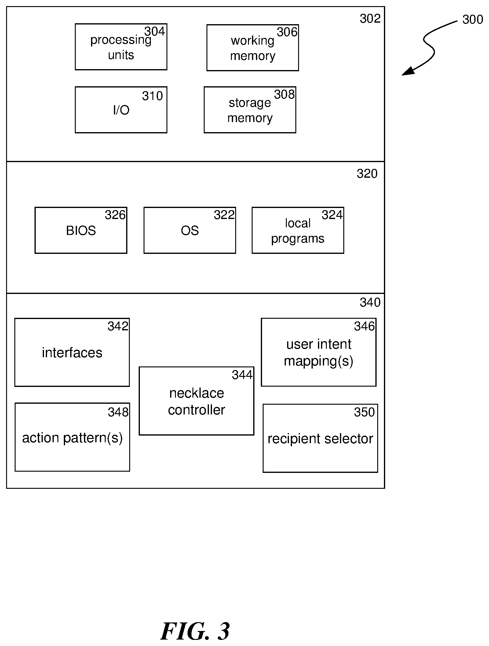 Patent US12167780 Figure 3 – Interactive necklace with user condition sensing