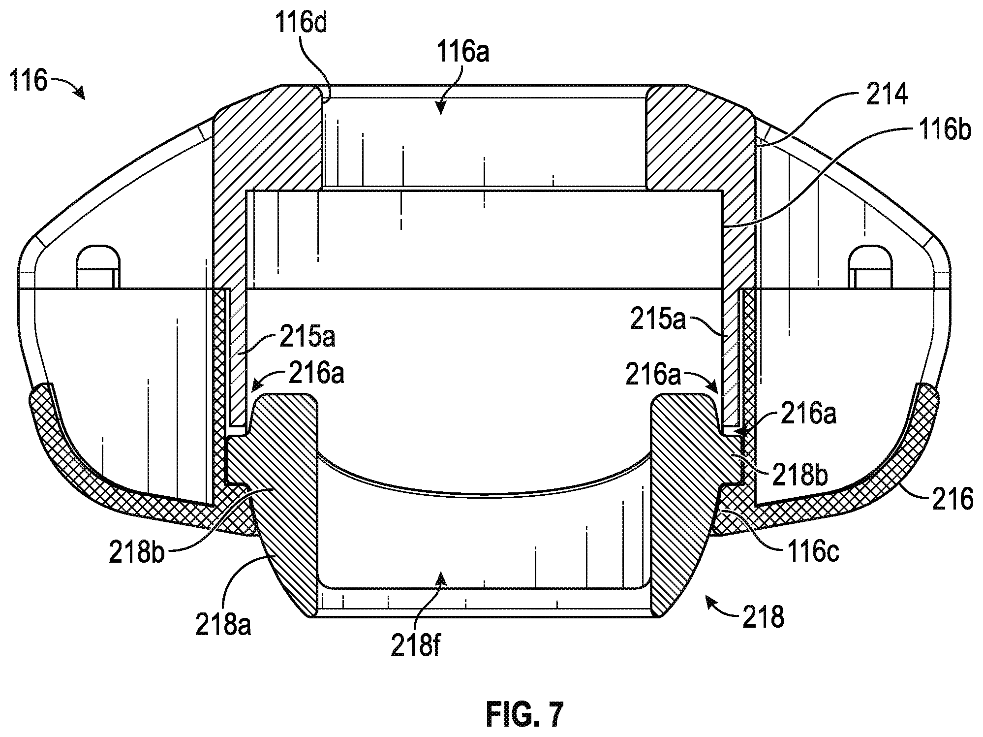 Patent US12167782 Figure 8 – Umbrella with hub reinforced tilt coupling
