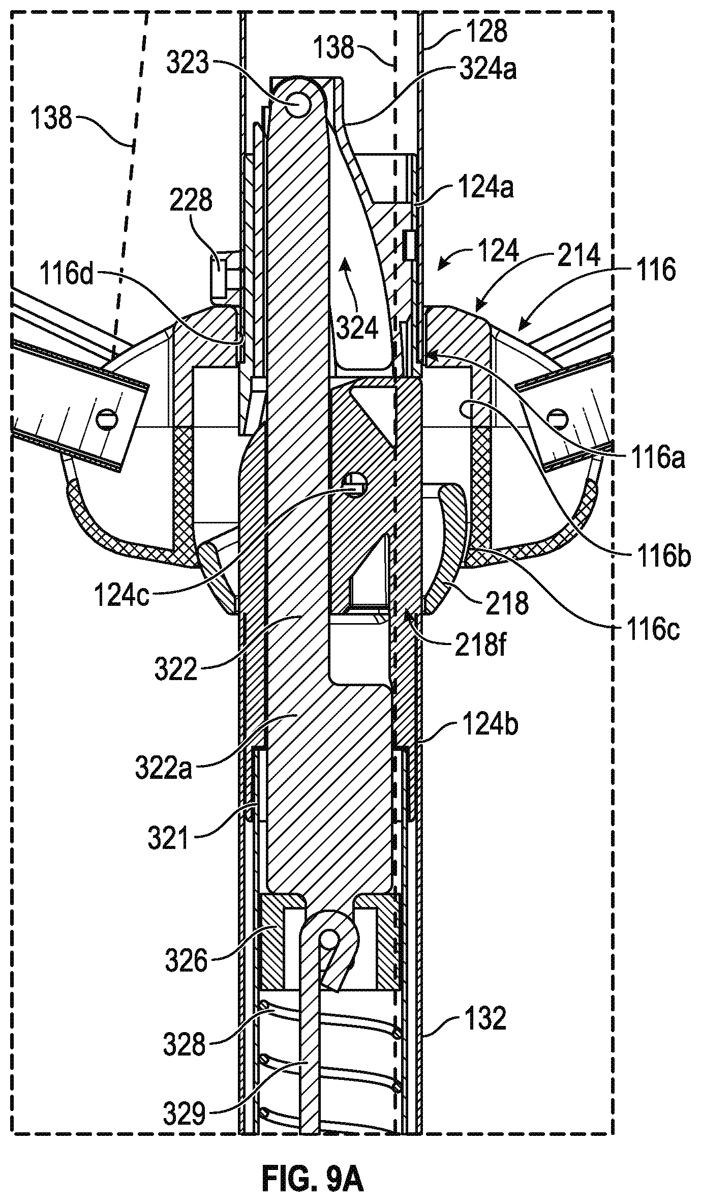 Patent US12167782 Figure 10 – Umbrella with hub reinforced tilt coupling