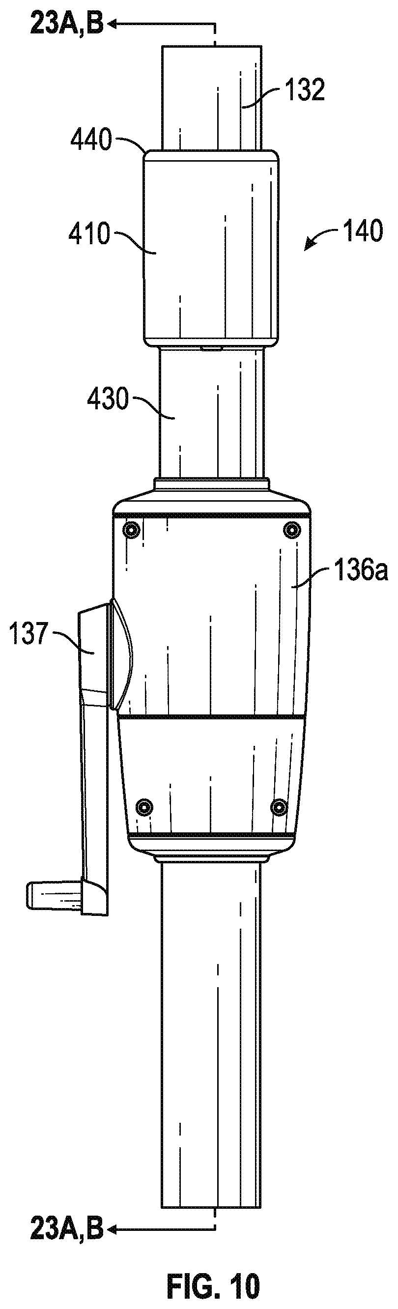 Patent US12167782 Figure 12 – Umbrella with hub reinforced tilt coupling