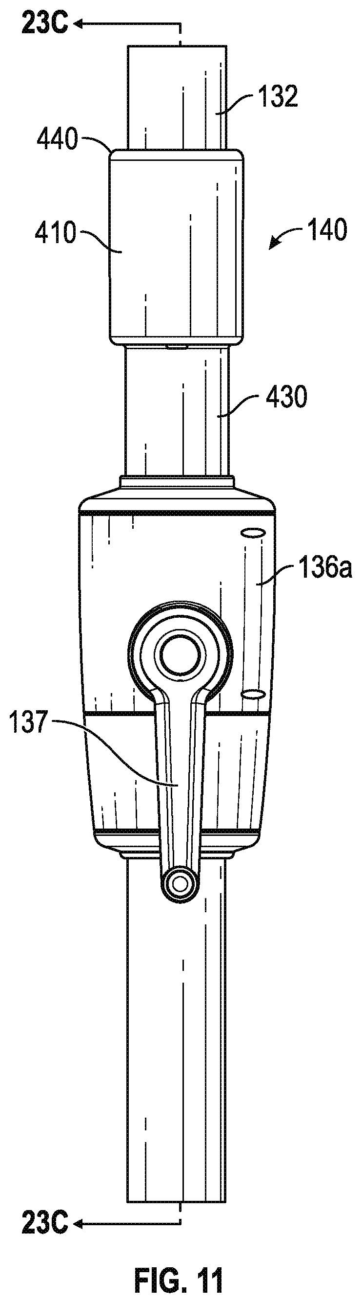 Patent US12167782 Figure 13 – Umbrella with hub reinforced tilt coupling