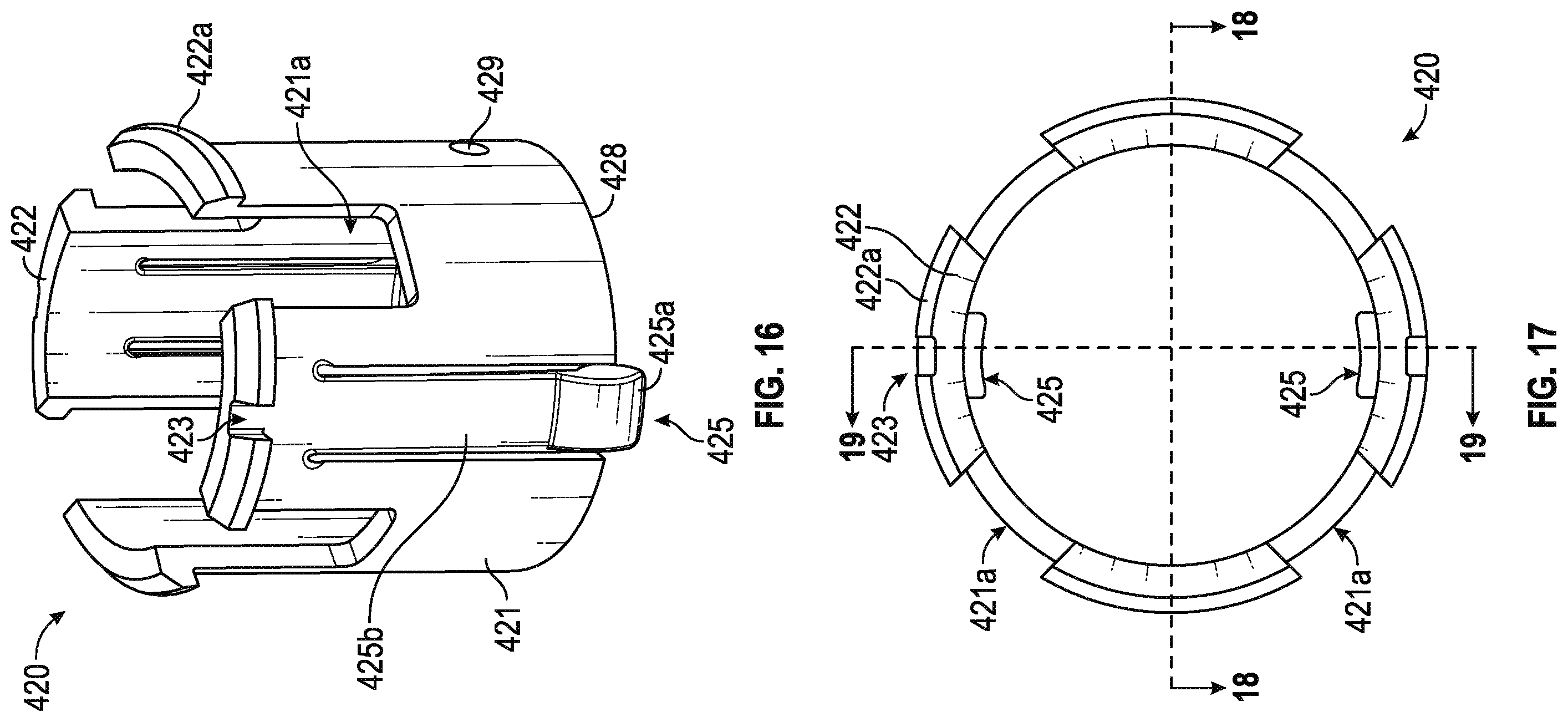 Patent US12167782 Figure 16 – Umbrella with hub reinforced tilt coupling