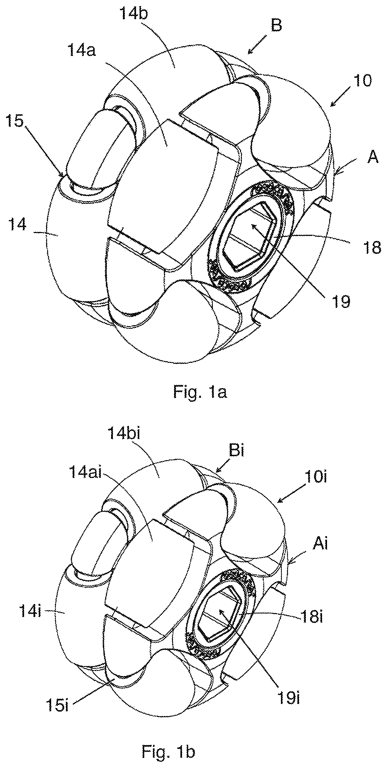 Patent US12167784 Figure 1 – Luggage case and wheel set therefor