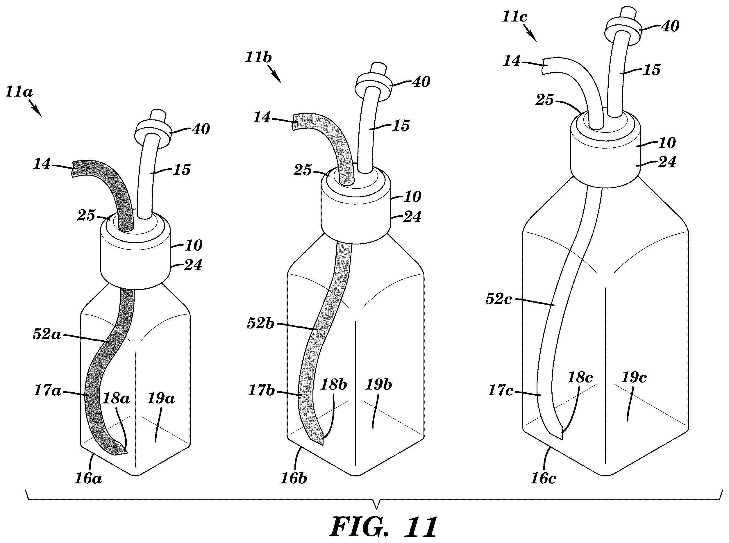 Patent US12167786 Figure 15 – System, apparatus and method for coding cap and tube assemblies for different bottle sizes