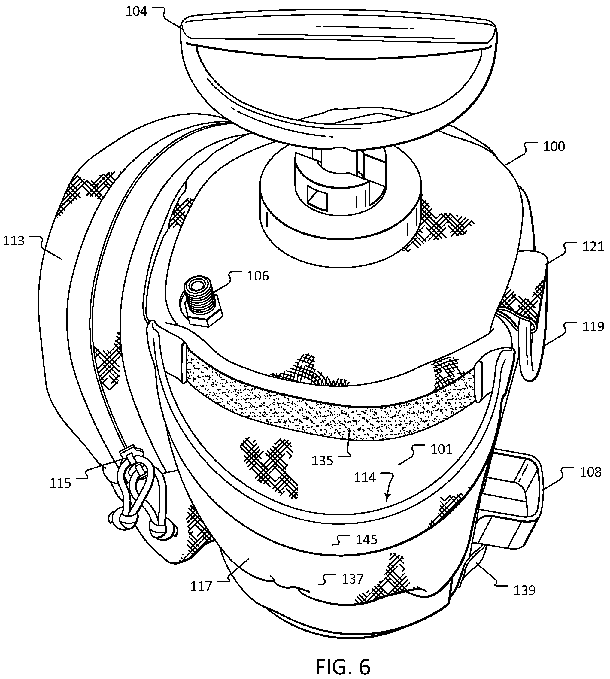 Patent US12167787 Figure 6 – Caddy accessory for a pesticide spray canister