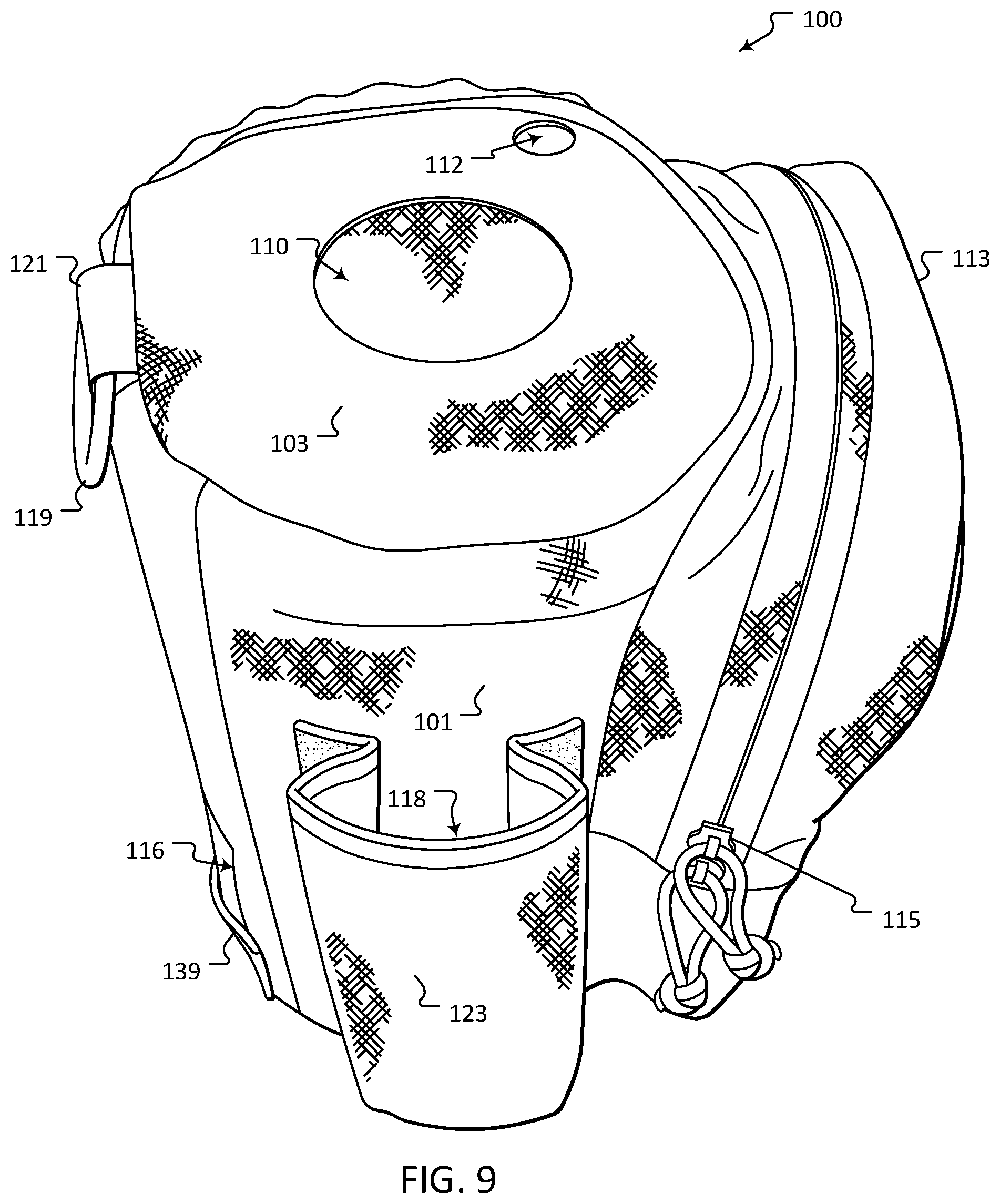 Patent US12167787 Figure 9 – Caddy accessory for a pesticide spray canister